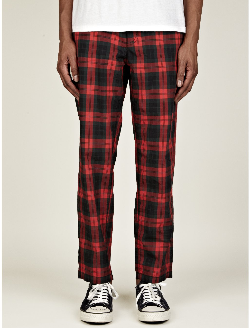 Undercover Mens Red Tartan Trousers in Red for Men | Lyst