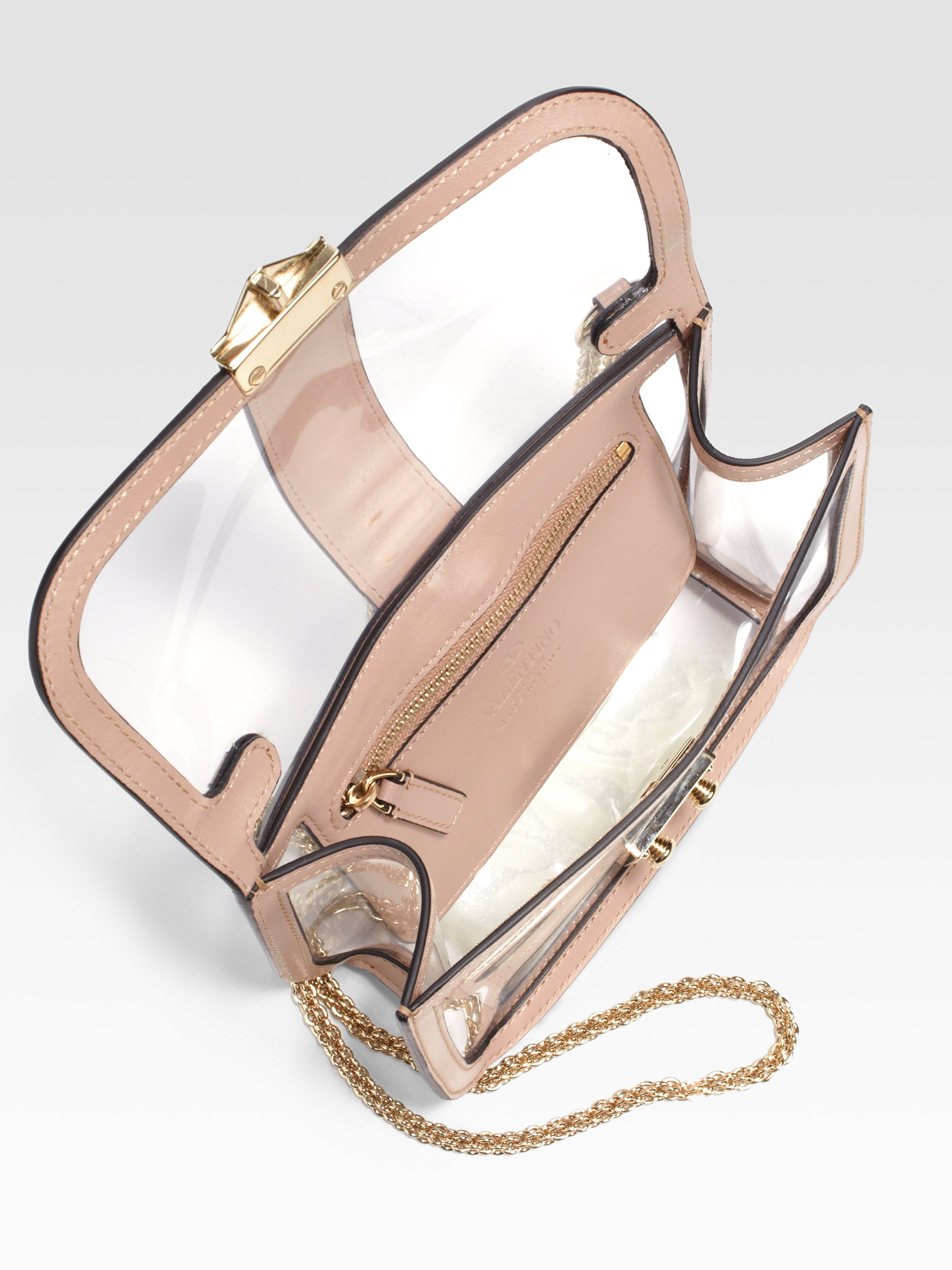 valentino clear rockstud bag
