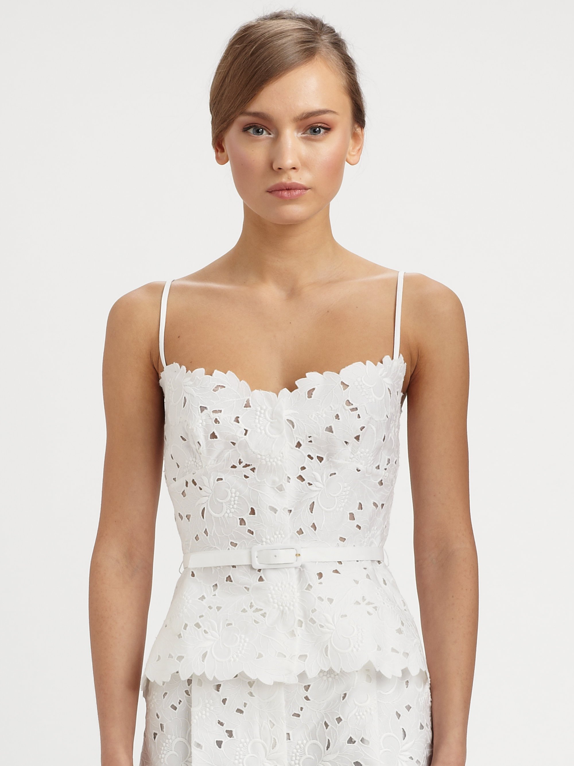 white lace camisole