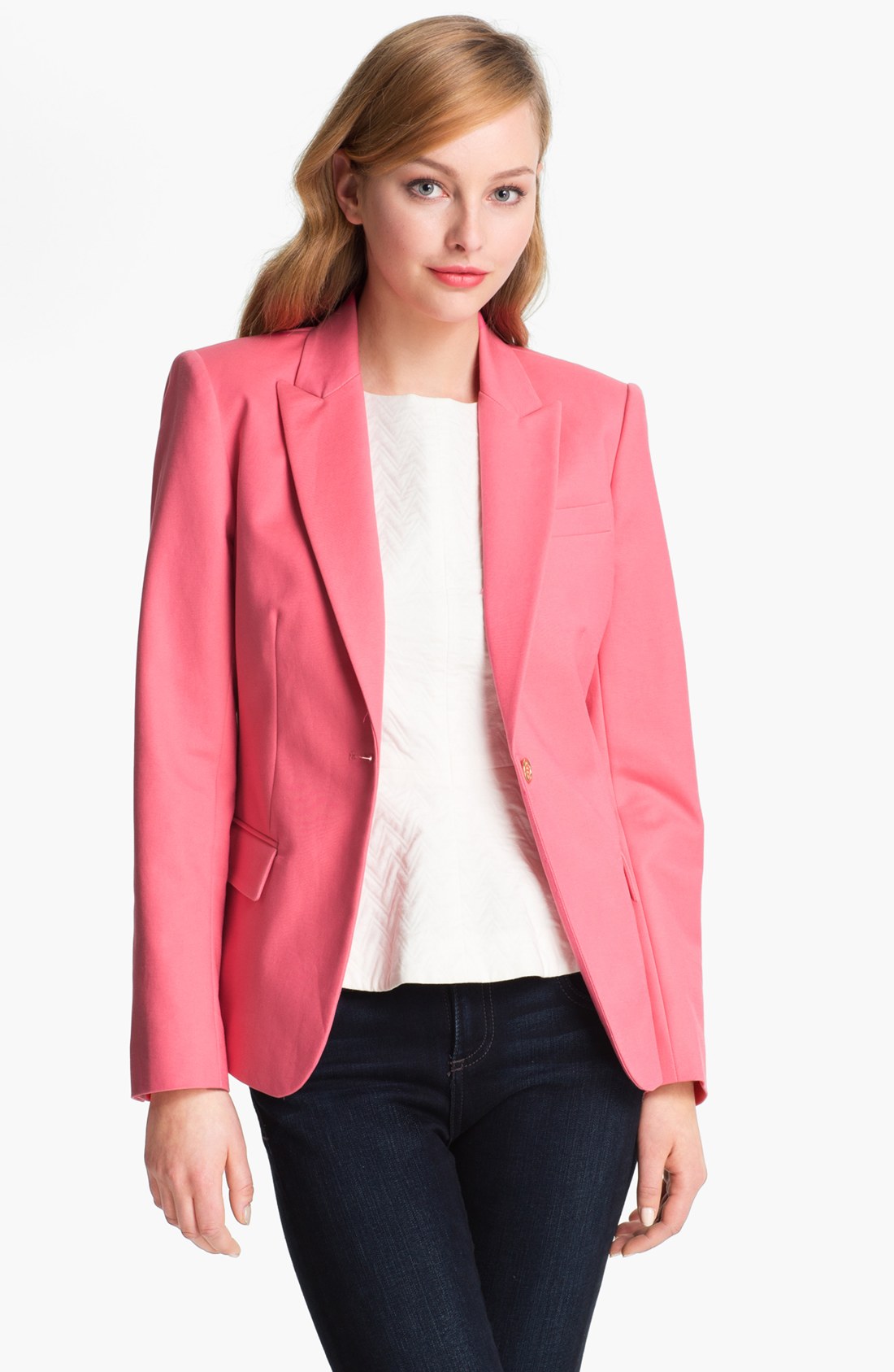 Vince Camuto One Button Blazer in Pink (start of color list gypsy pink ...