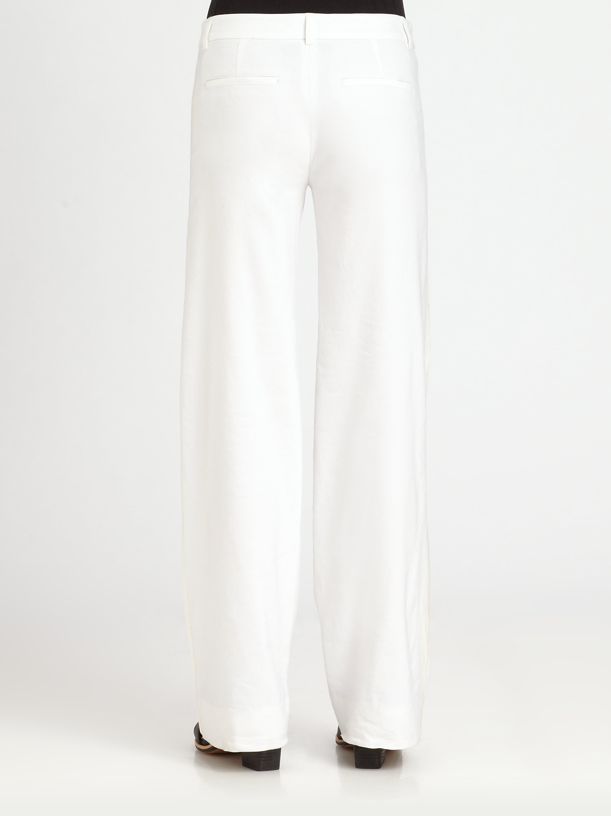 gap white linen pants