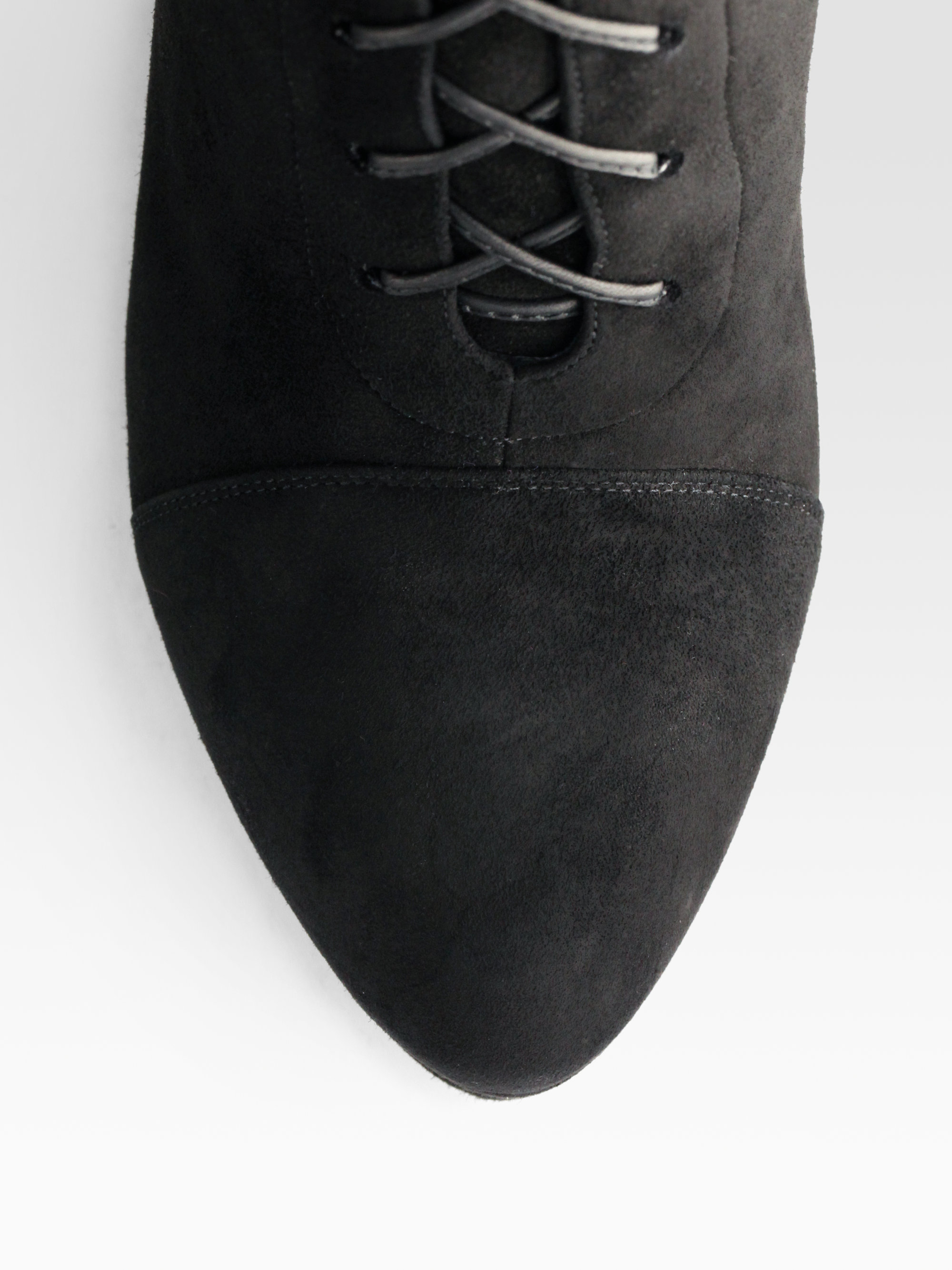 black suede wedge knee high boots