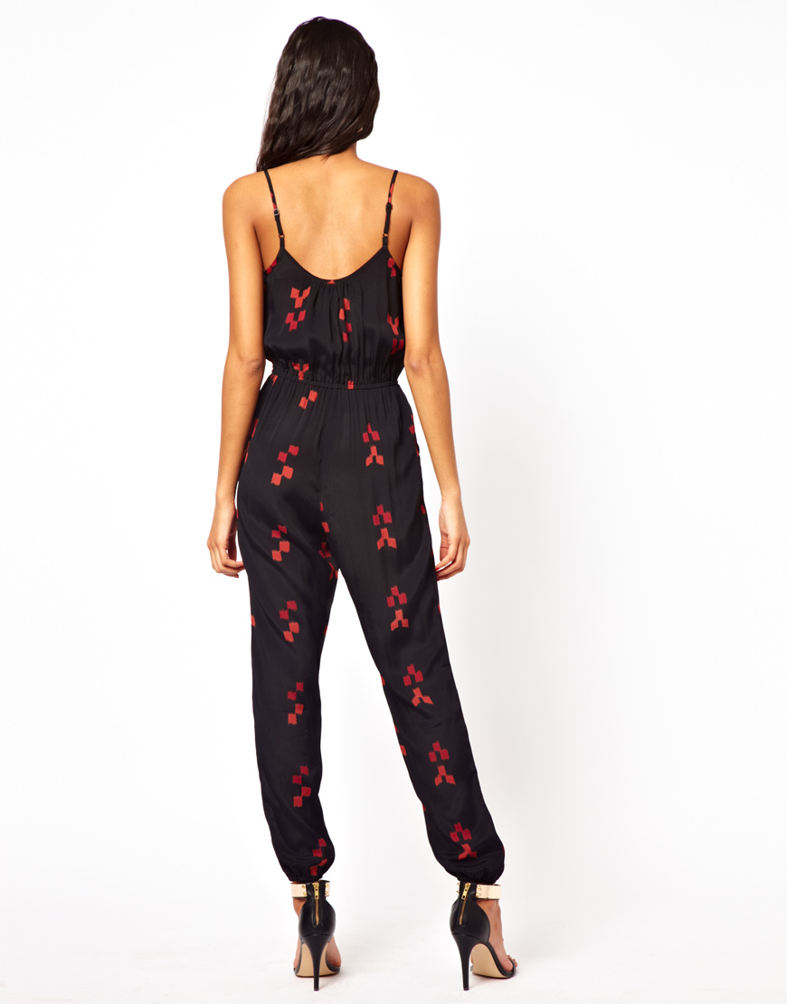 asos red jumpsuit