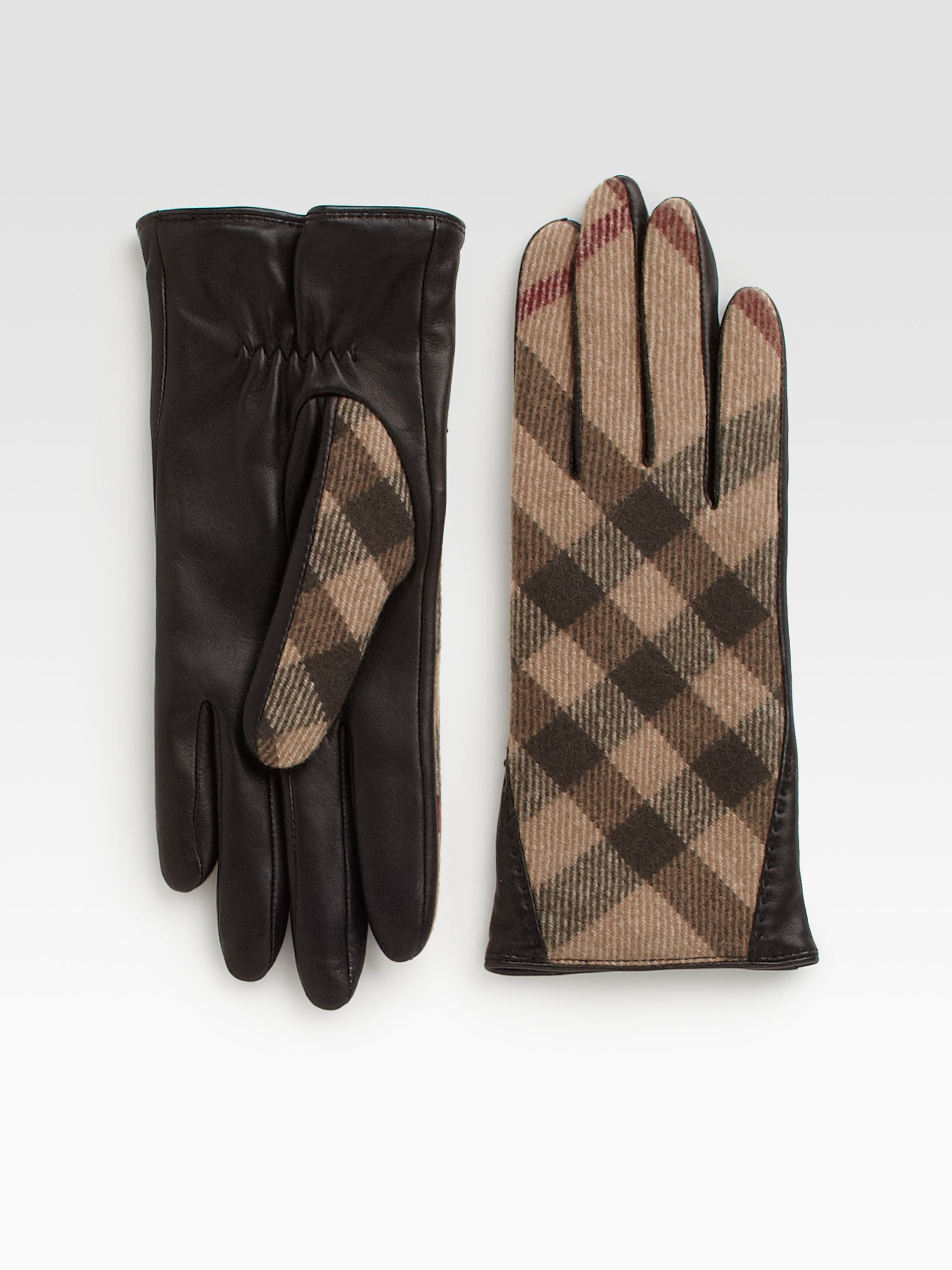 burberry wool gloves