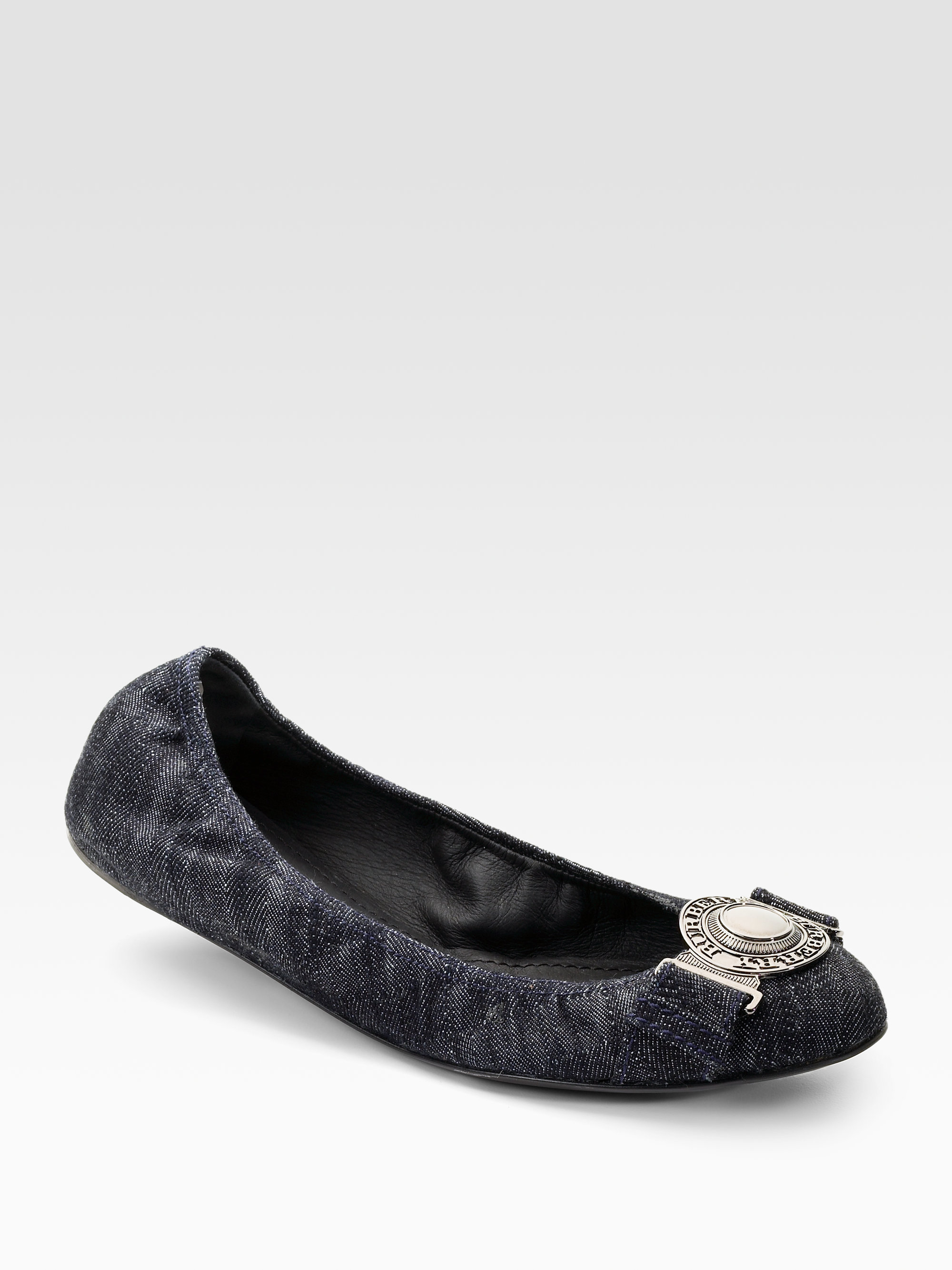 denim ballet flats