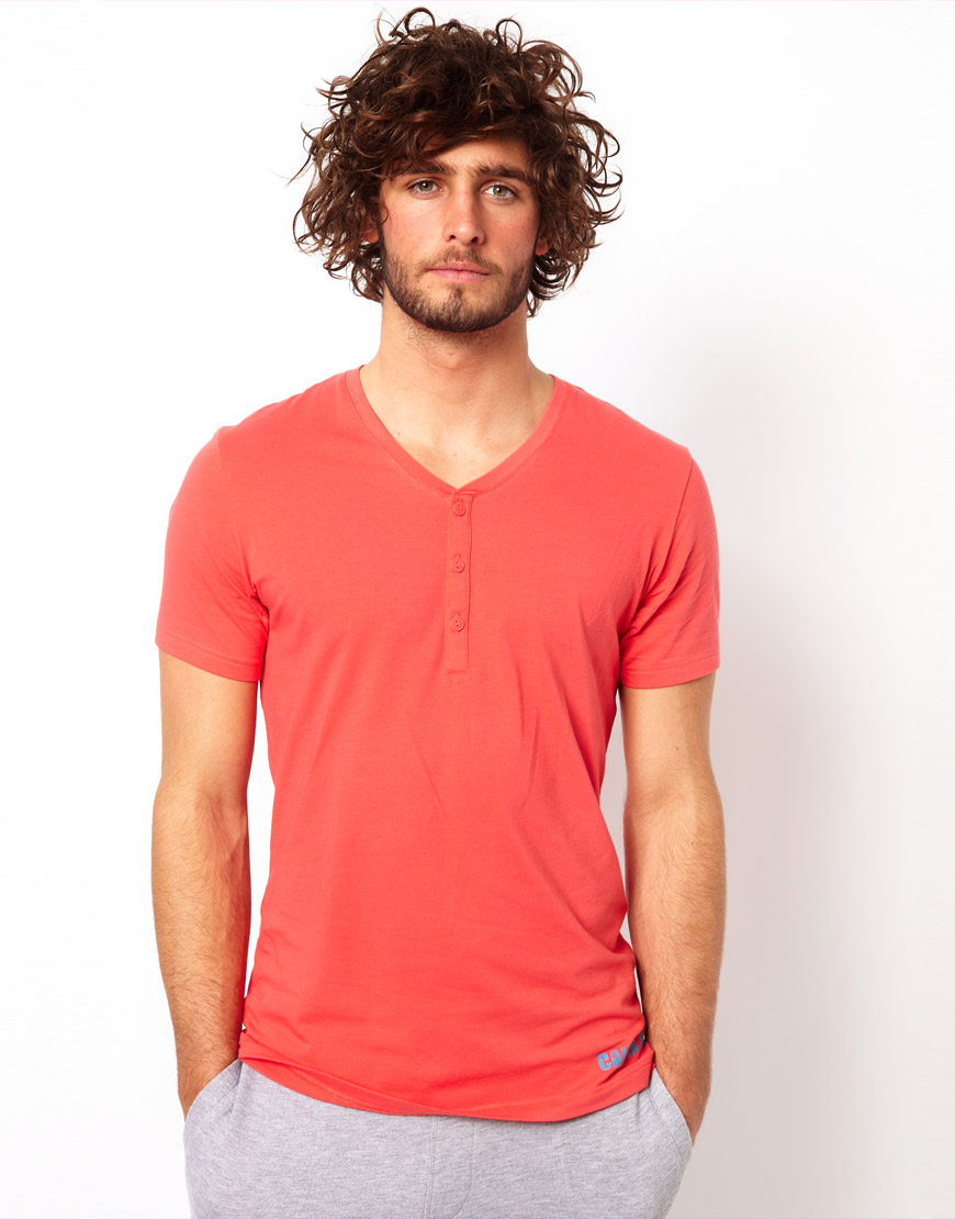 calvin klein henley t shirt