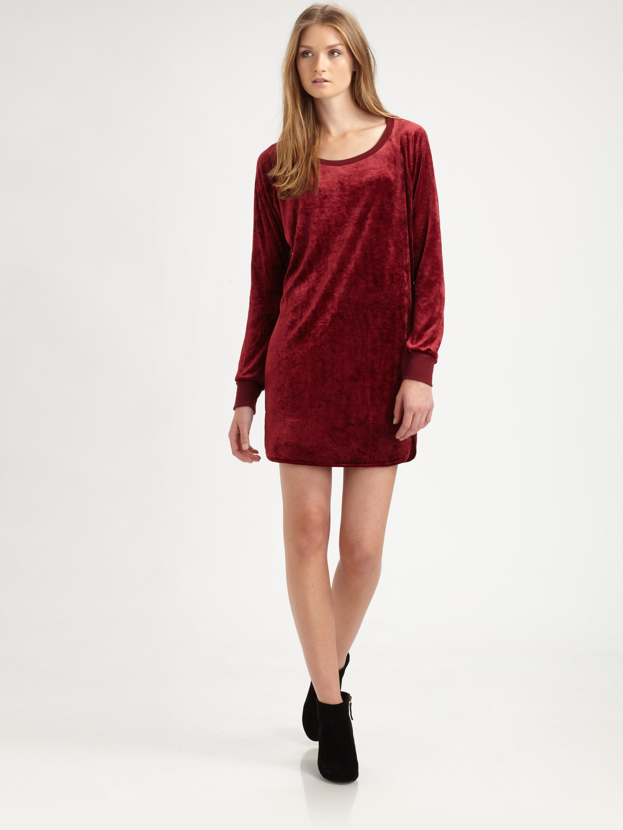 velvet sweatshirt dress