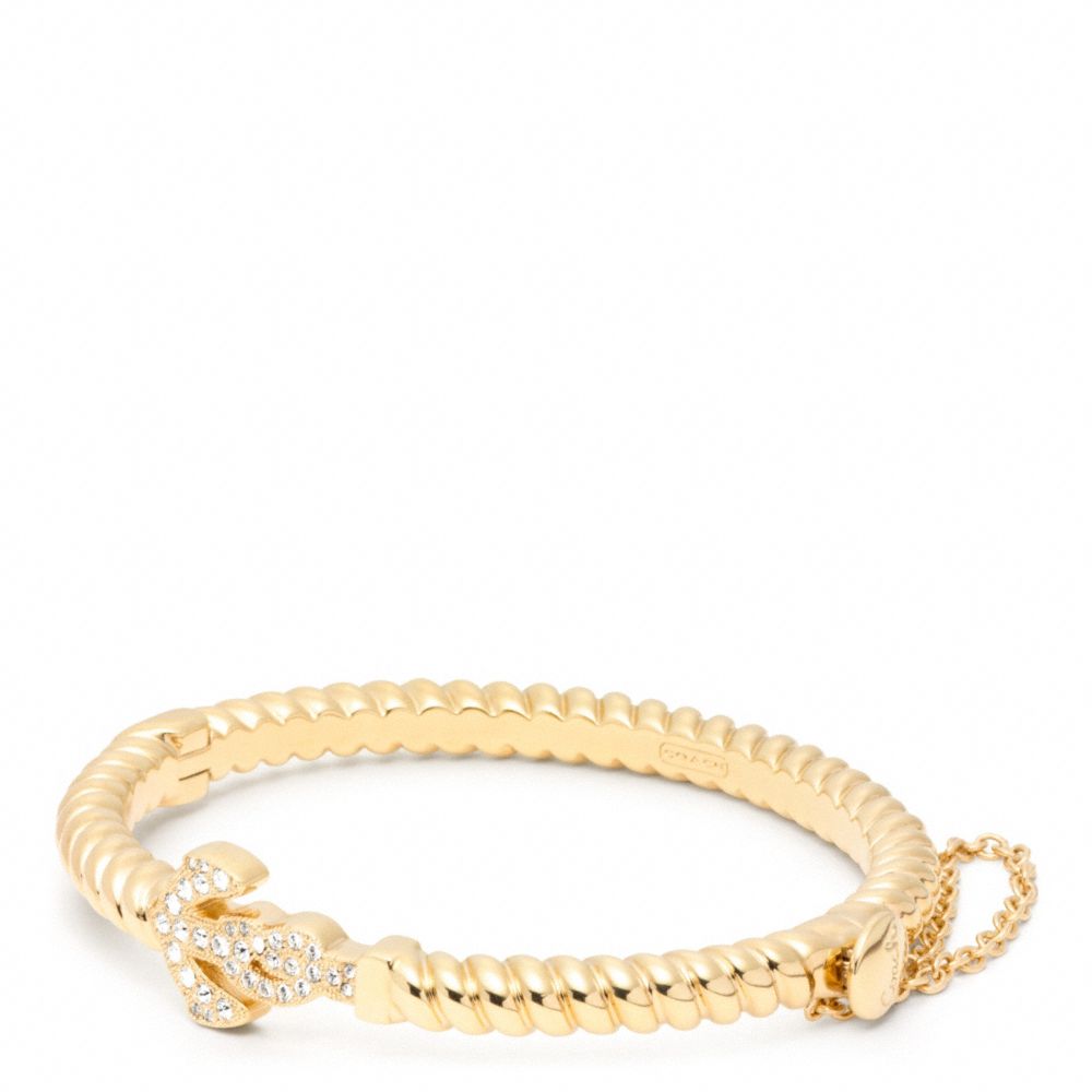 COACH Anchor Rope Hinged Bracelet in Pink - Lyst