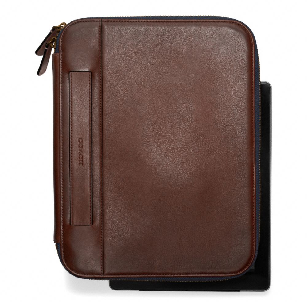 Coach Bleecker Leather Tablet Organizer In Mahogany Brown For Men Lyst