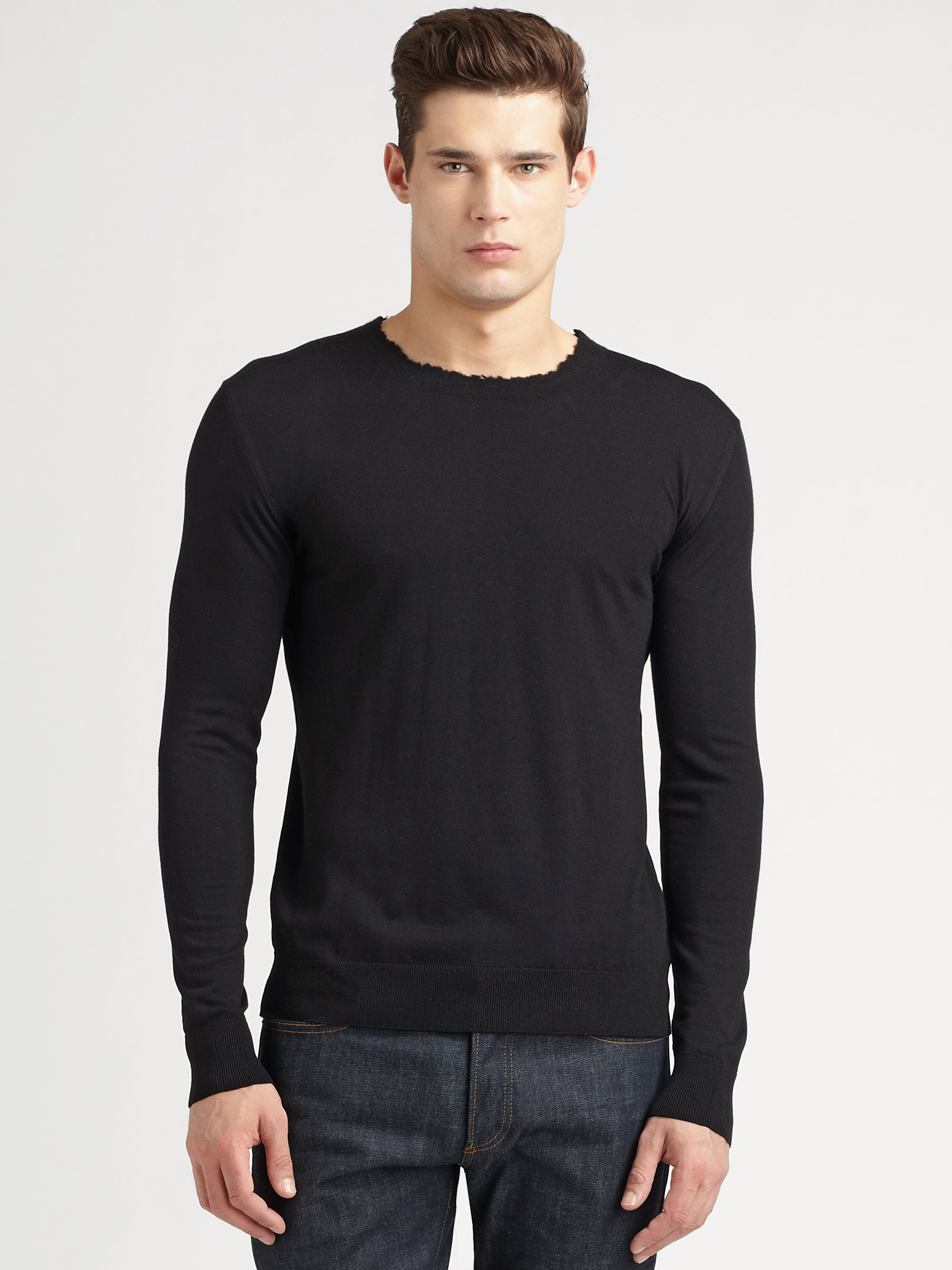 Dior homme Boilded Wool Sweater in Black for Men | Lyst