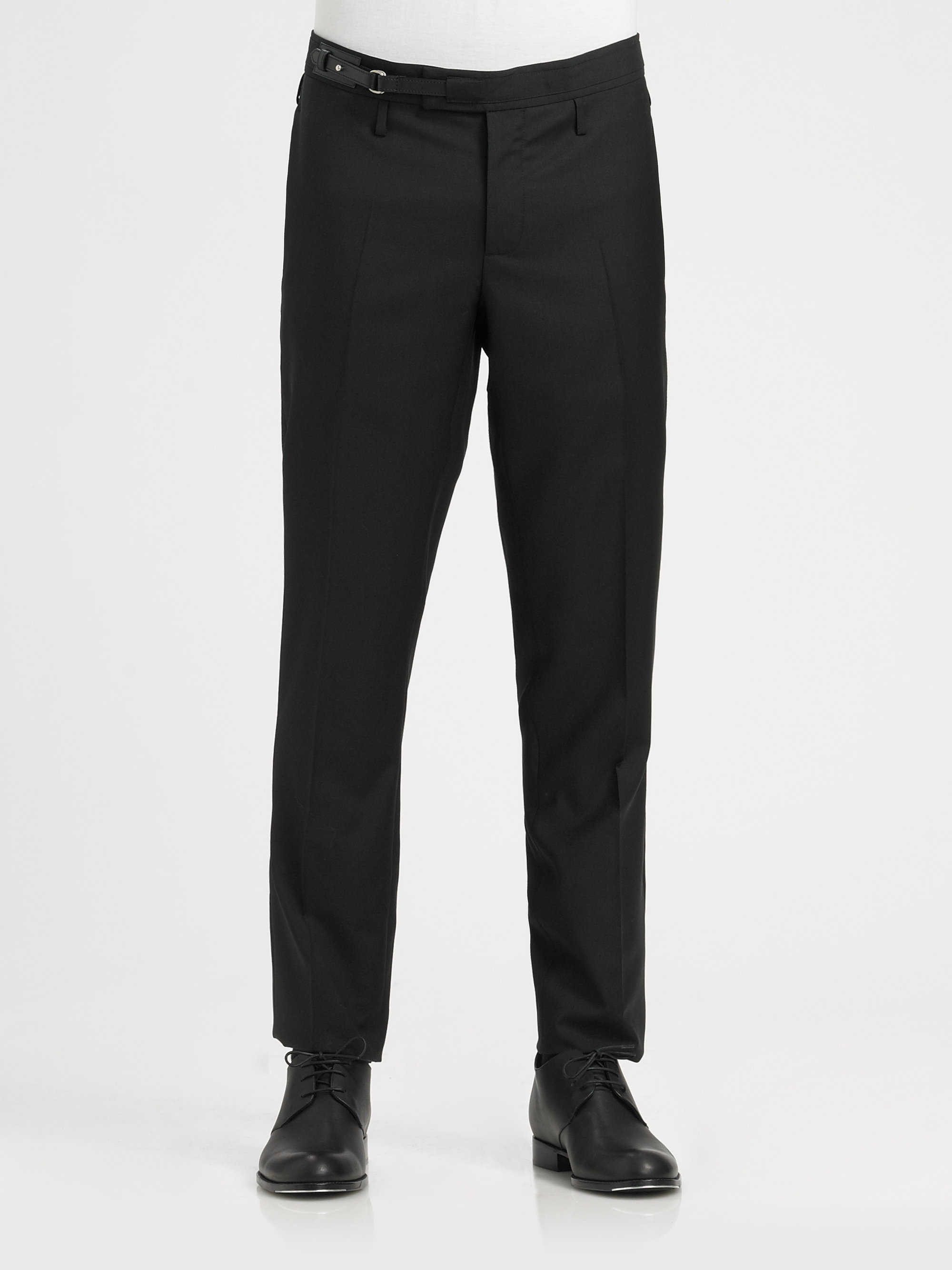 Dior Homme Cropped Wool Trousers in Black for Men | Lyst