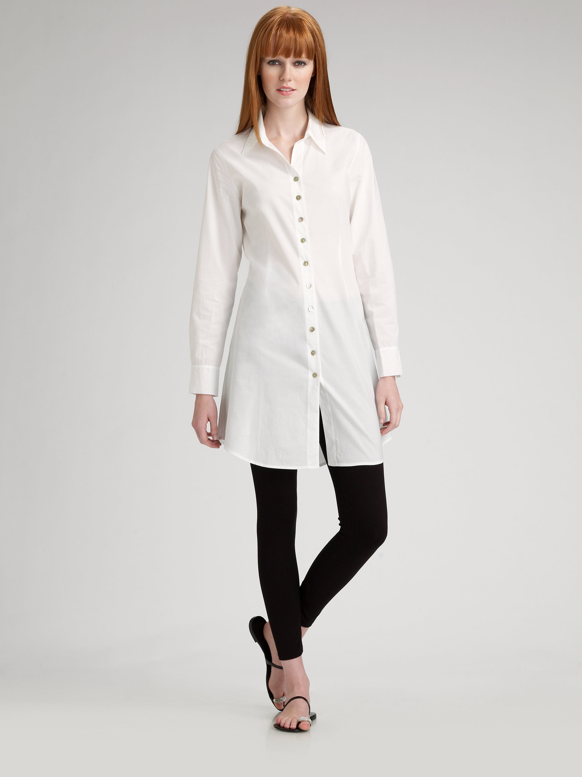 eileen fisher organic cotton shirt dress
