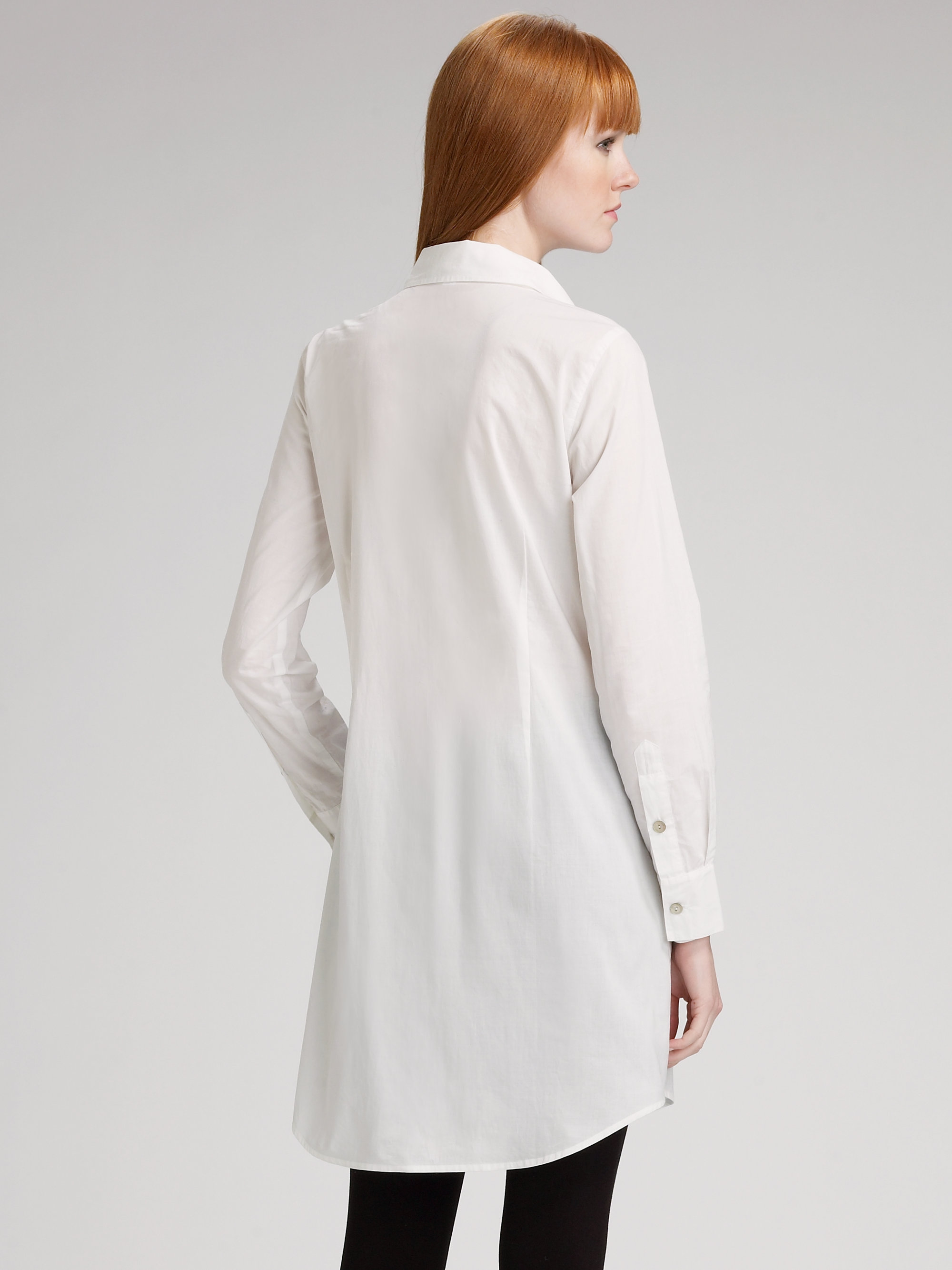eileen fisher organic cotton shirt dress