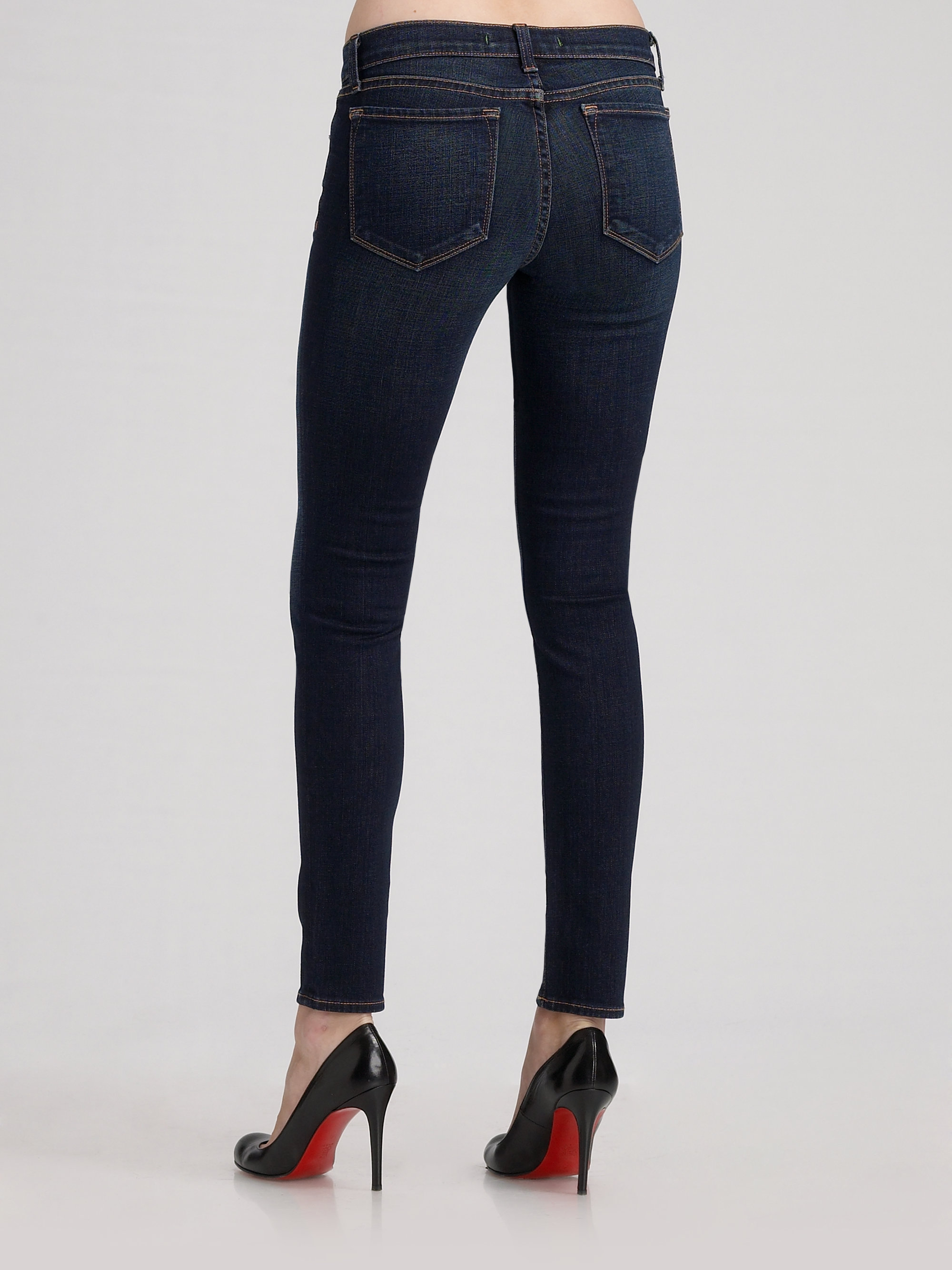 J Brand 910 10 Low Rise Skinny Jeans in Dark Vintage (Blue) - Lyst