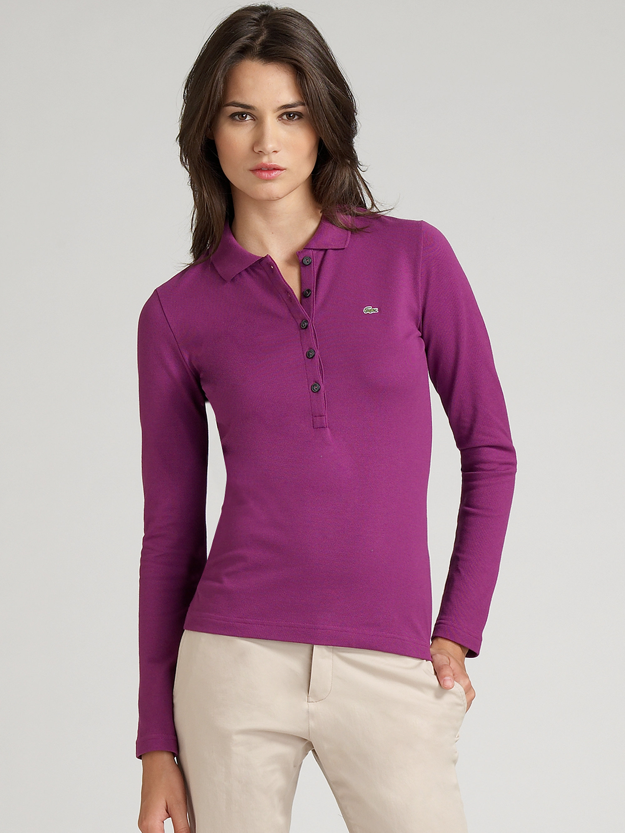 purple lacoste t shirt