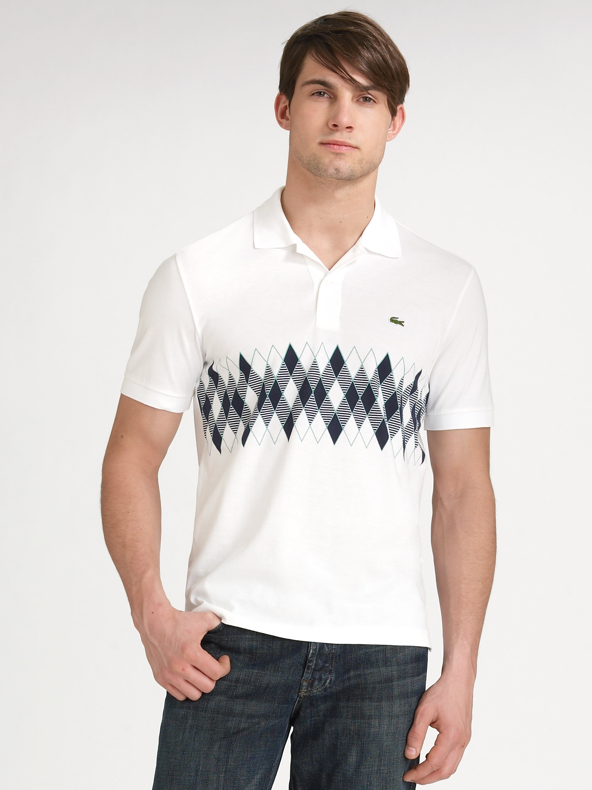 lacoste argyle polo