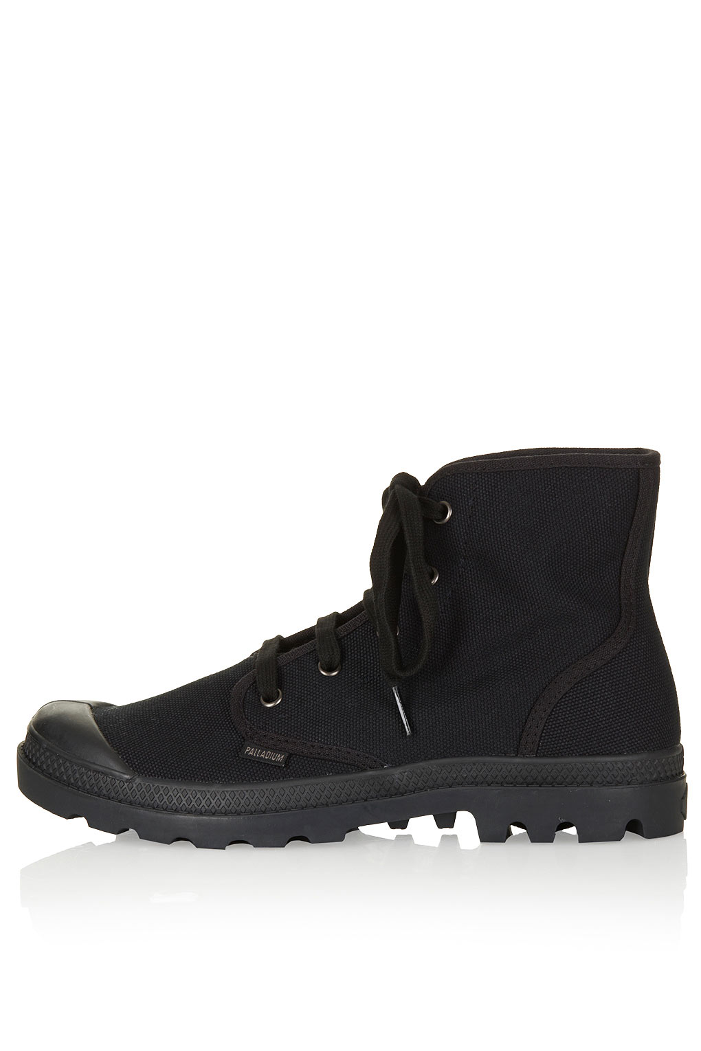 black canvas platform boots