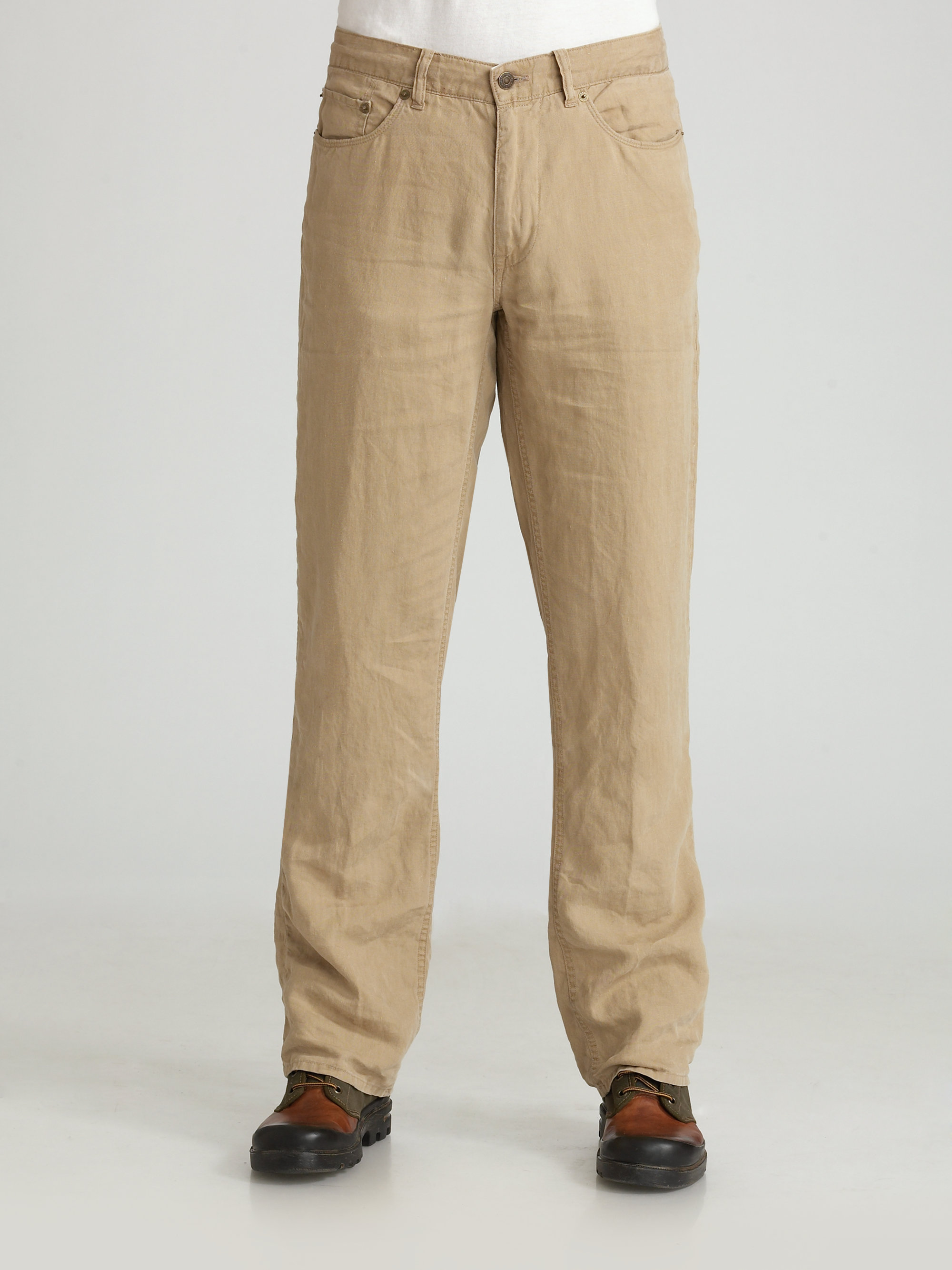 Polo Ralph Lauren Linen Pants in Natural for Men - Lyst