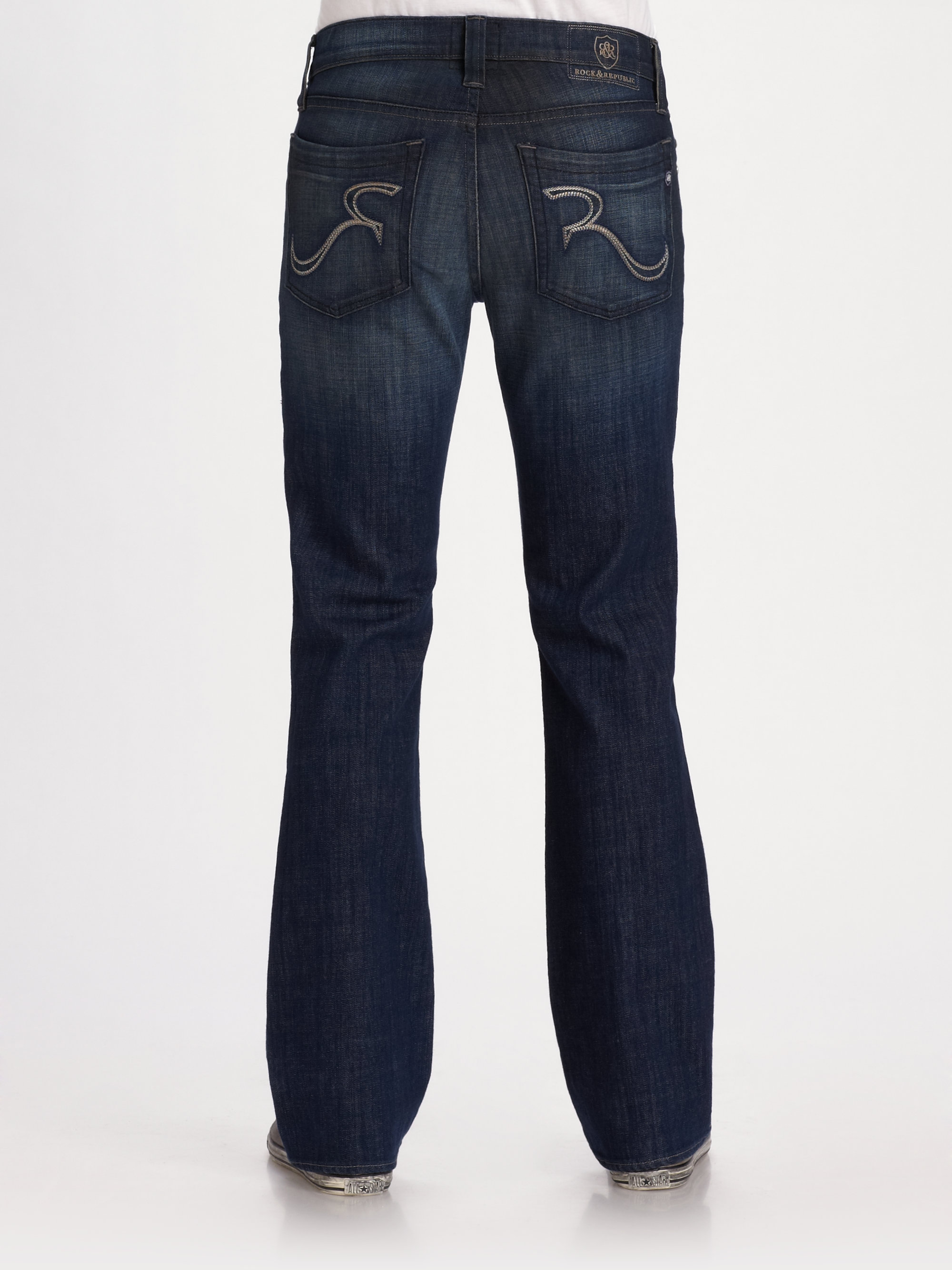 Rock & republic Floyd Relaxed Bootcut Jeans in Blue for Men Lyst