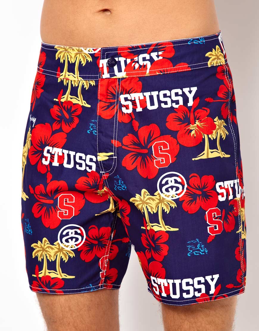 stussy swim trunks
