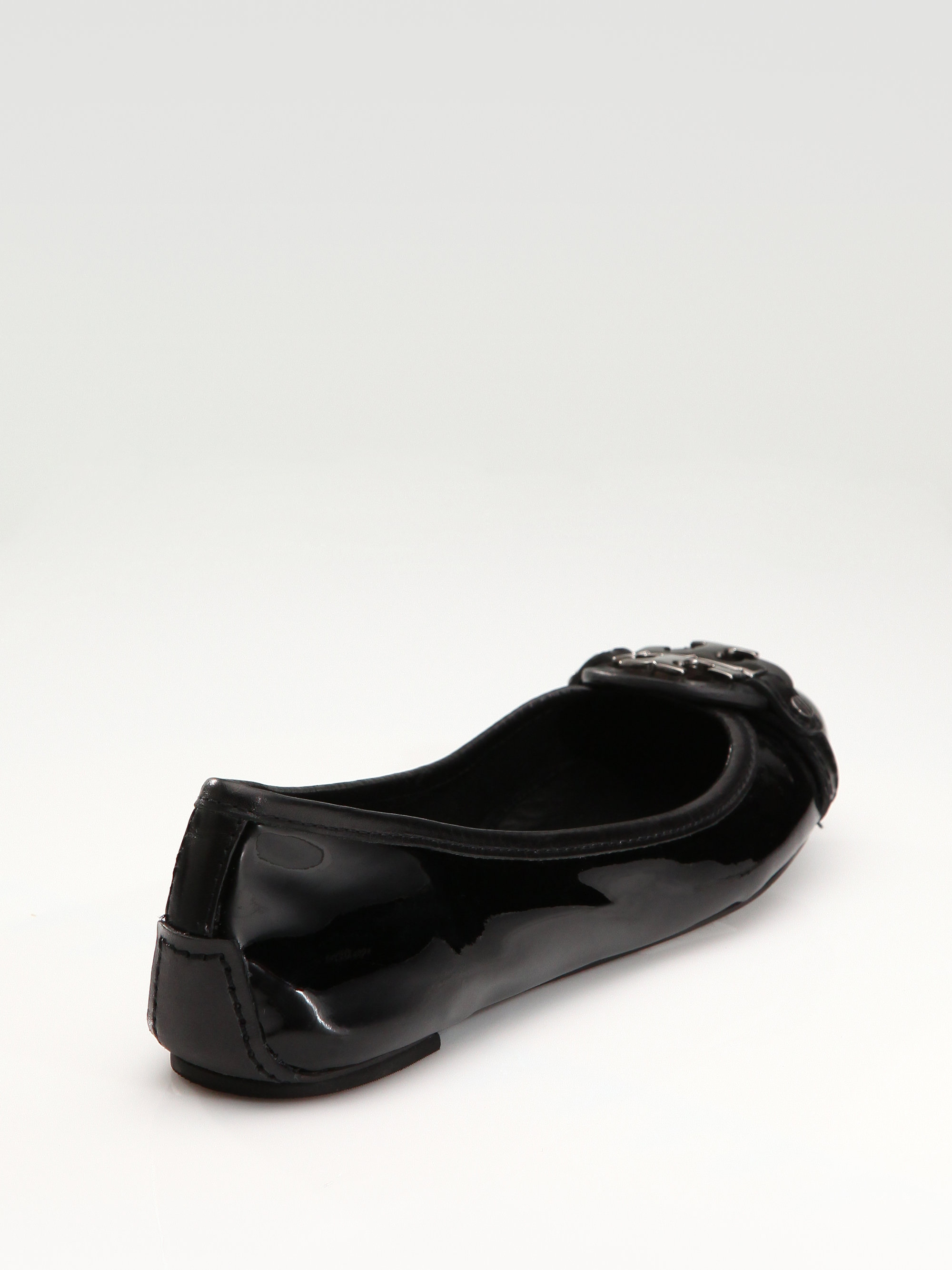 Tory Burch Patent Leather Ballet Flats in Black - Lyst