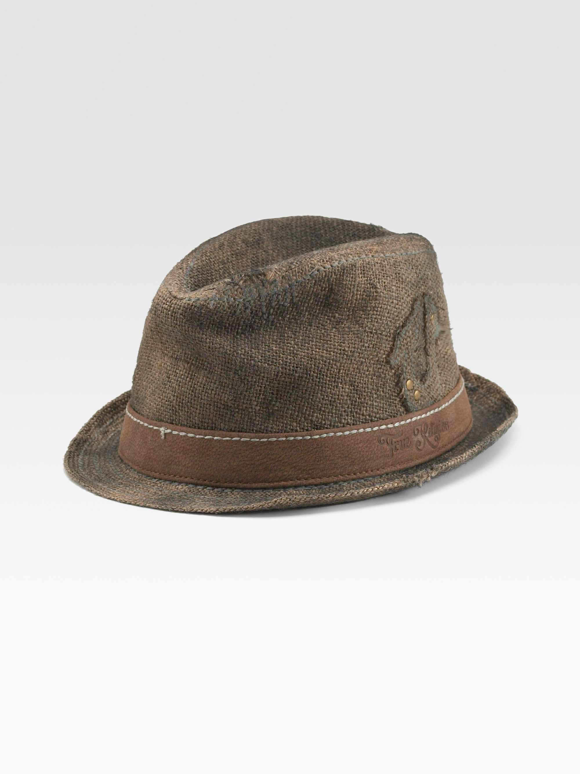 True Religion Jute Trilby Hat in Natural (Brown) for Men Lyst