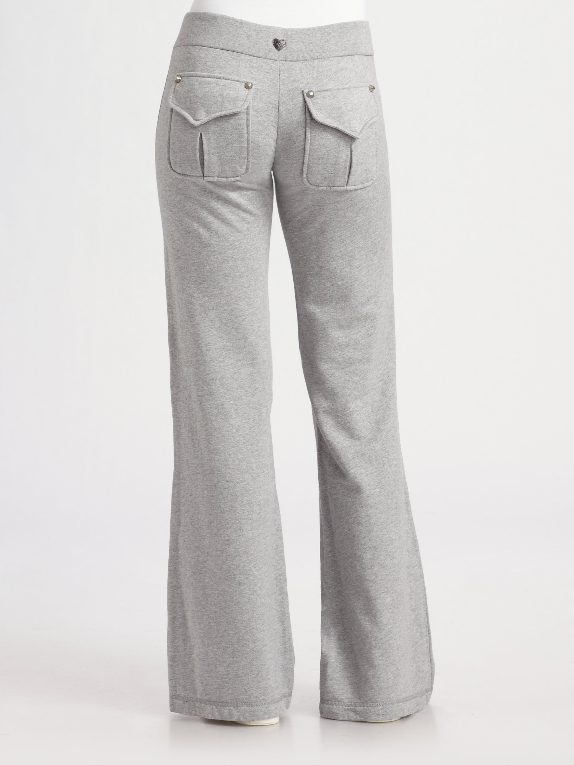 Lyst Twisted heart Knit Drawstring Pants in Gray
