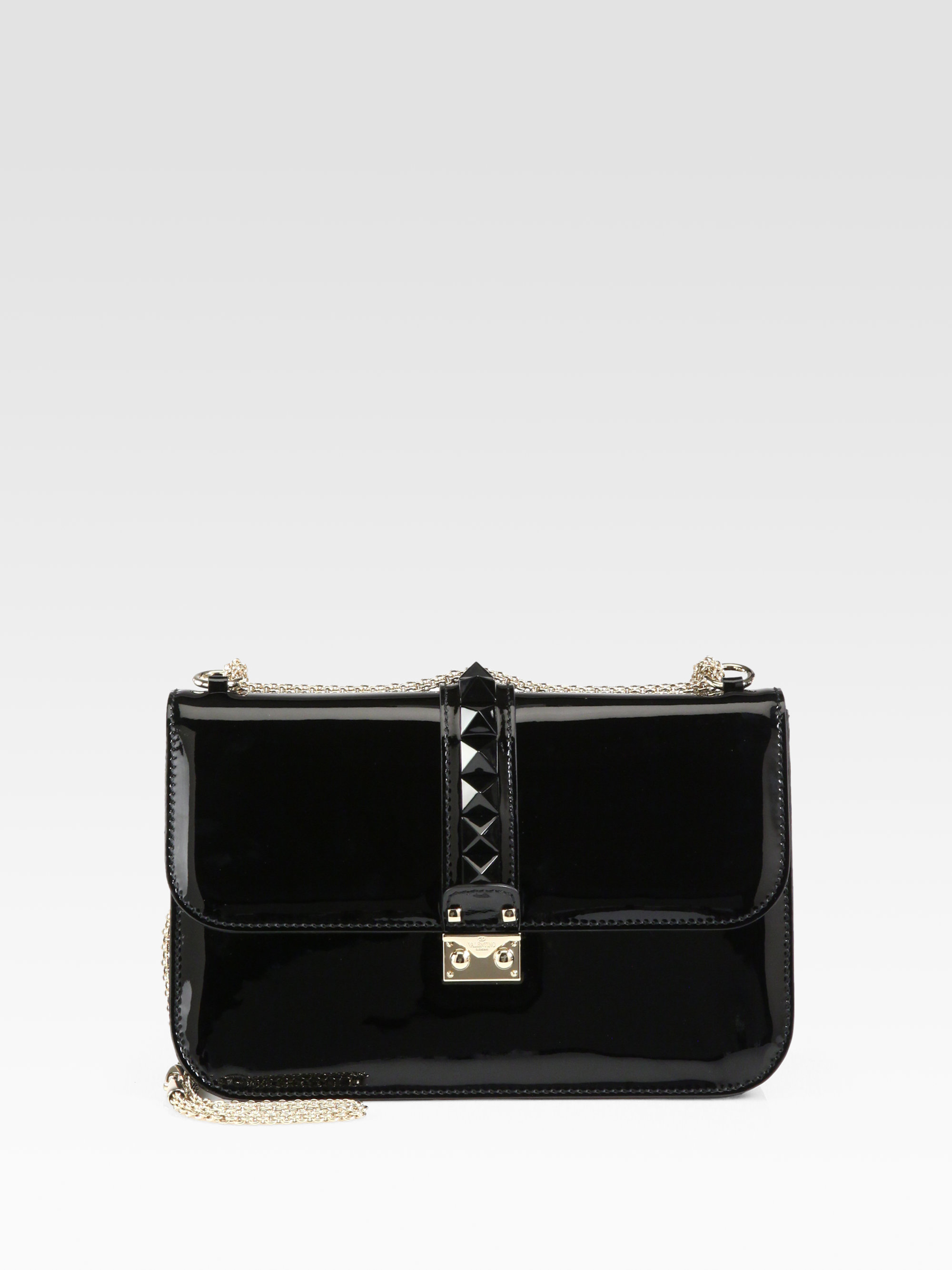 valentino black patent bag