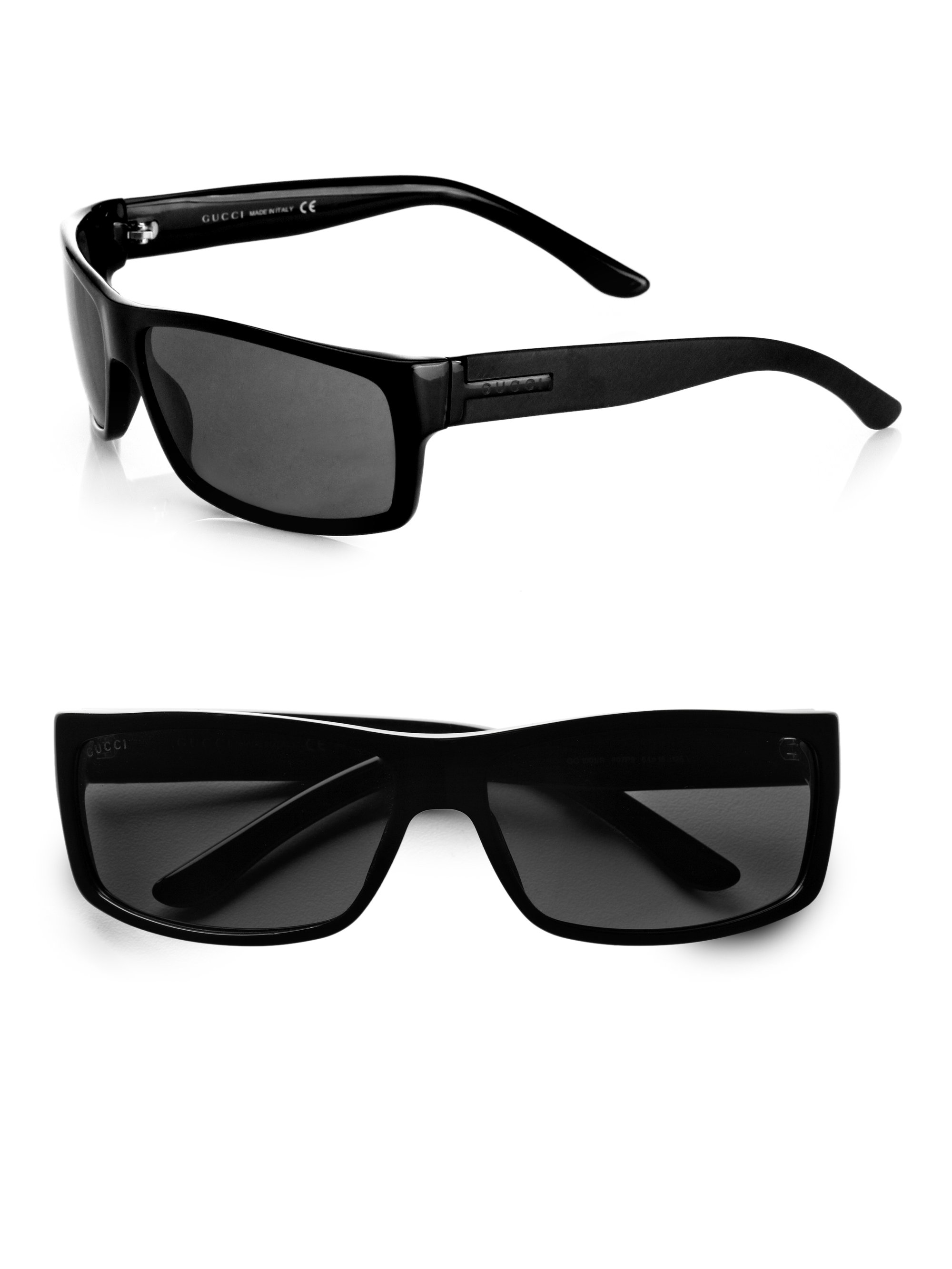 gucci black rectangular sunglasses