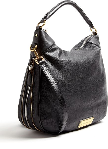 Marc By Marc Jacobs Black Billy Washed Up Hobo with Shoulder Strap in ...
