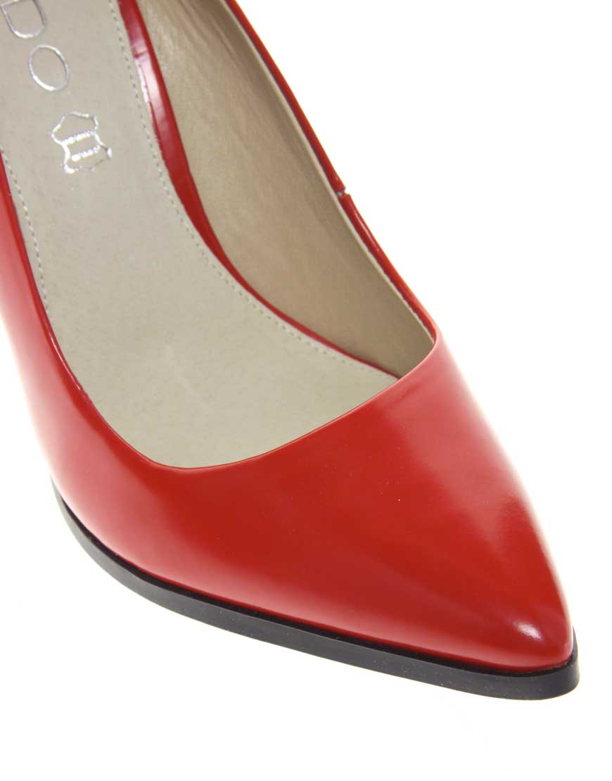 ALDO Georgen Red Block Heeled Pointed Court Shoes - Lyst