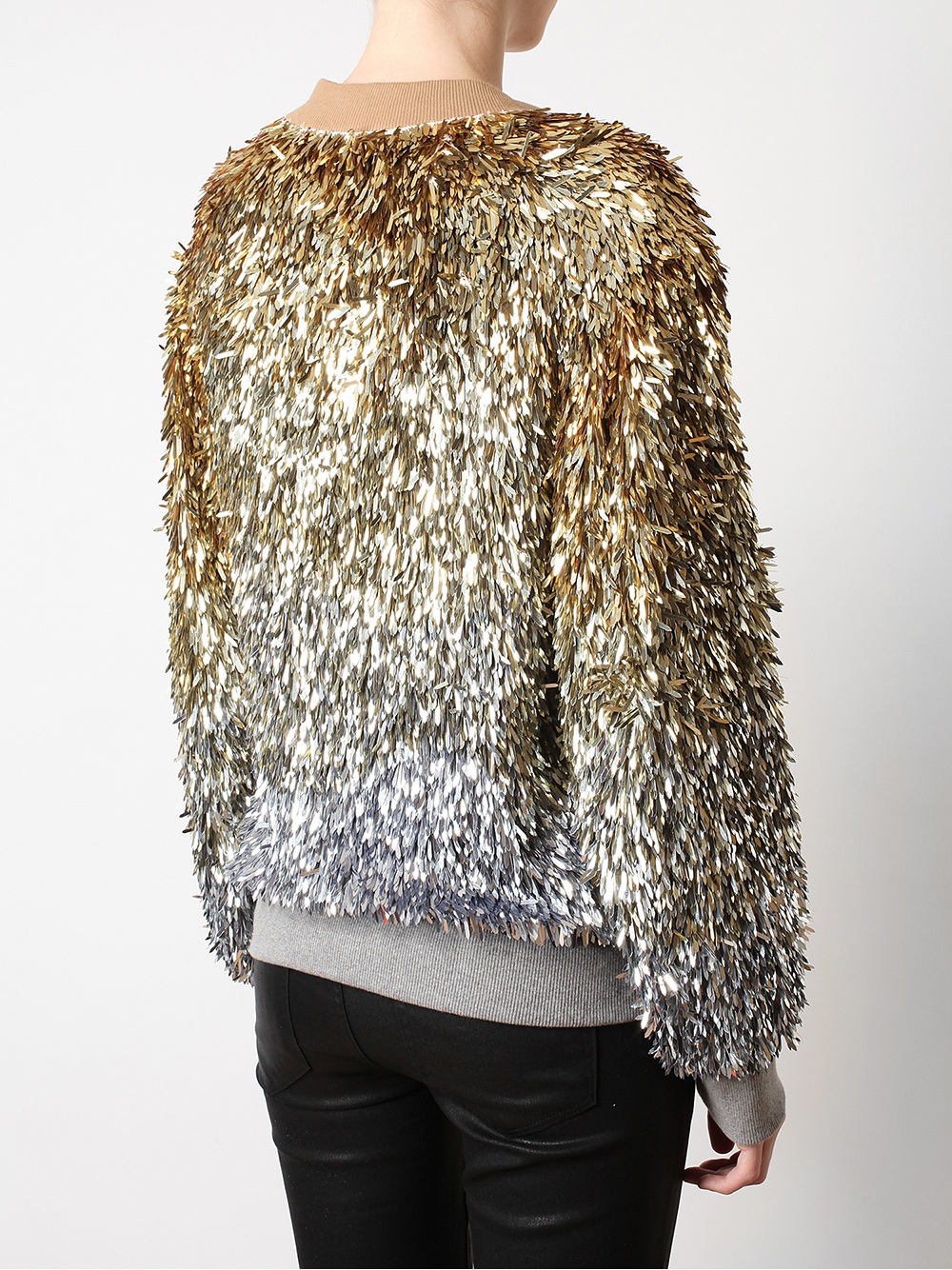 Lyst Ashish Tinselled Sequin Bomber Jacket in Metallic