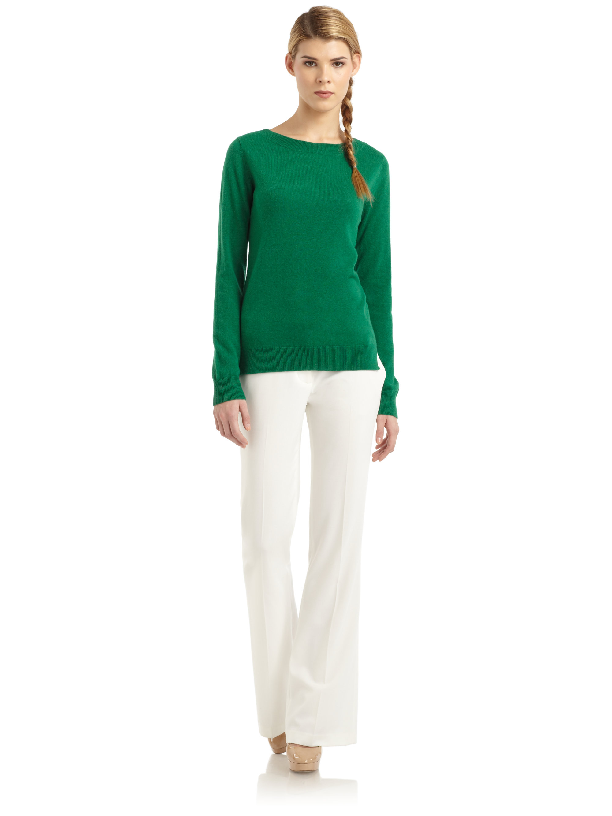 green cashmere sweater womens