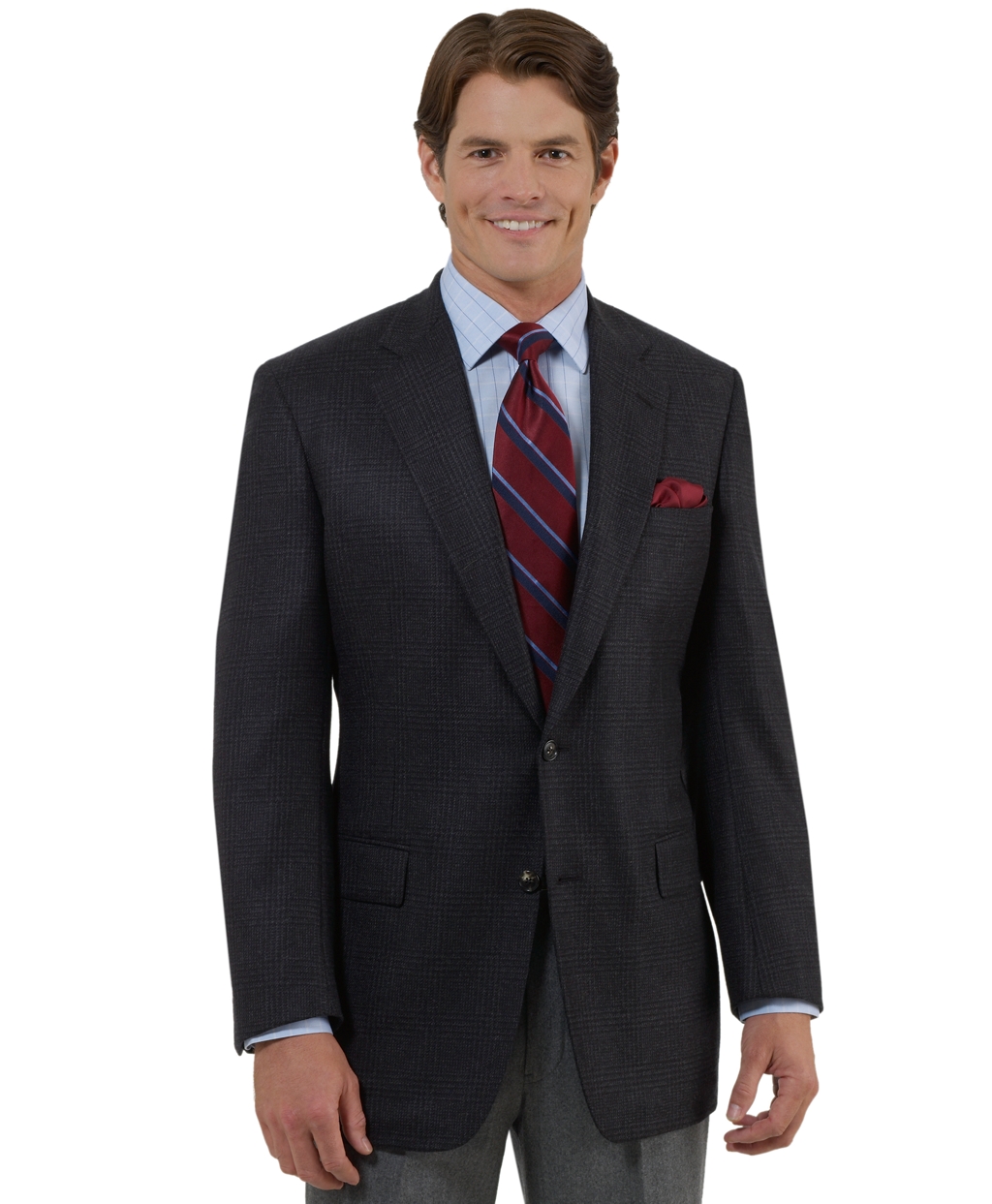 Brooks brothers Plaid Cashmere Sport Coat in Gray for Men Lyst