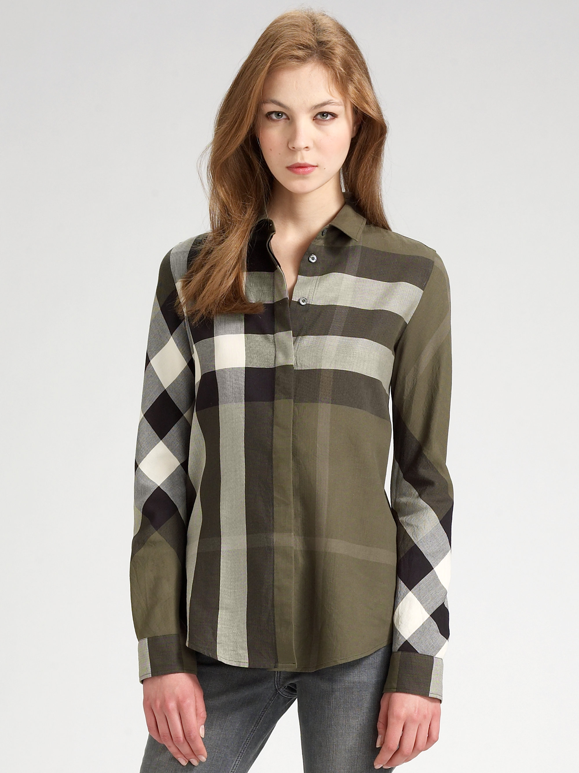 olive burberry shirt