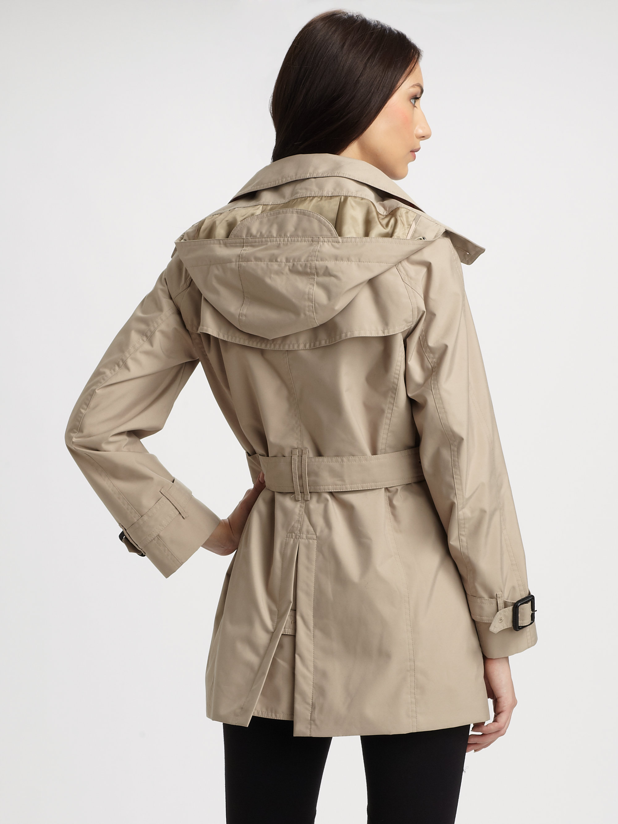 Shop Burberry Brit Raincoat With Hood | UP TO 55% OFF