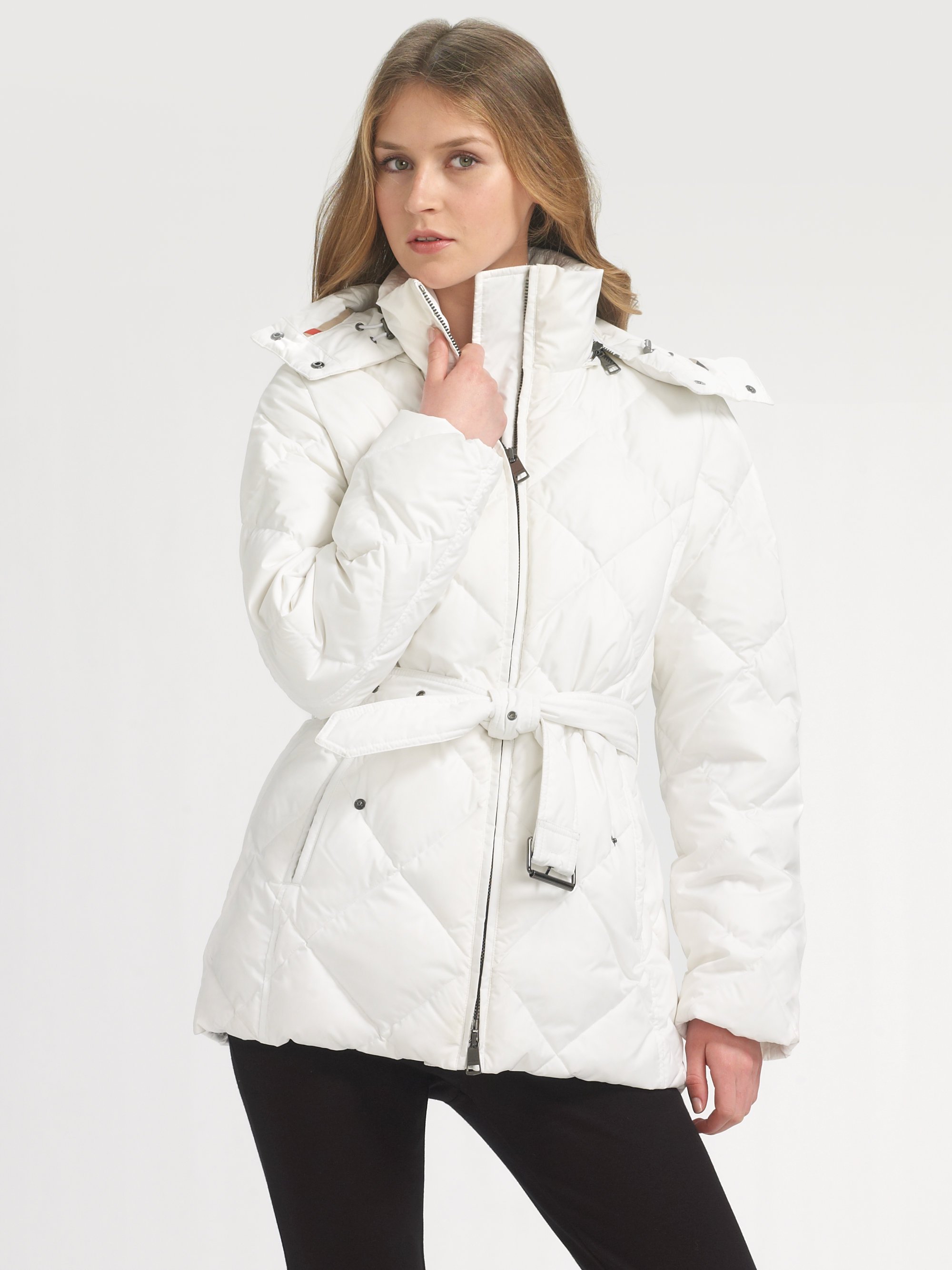 Lyst - Burberry brit Down Puffer Jacket in White