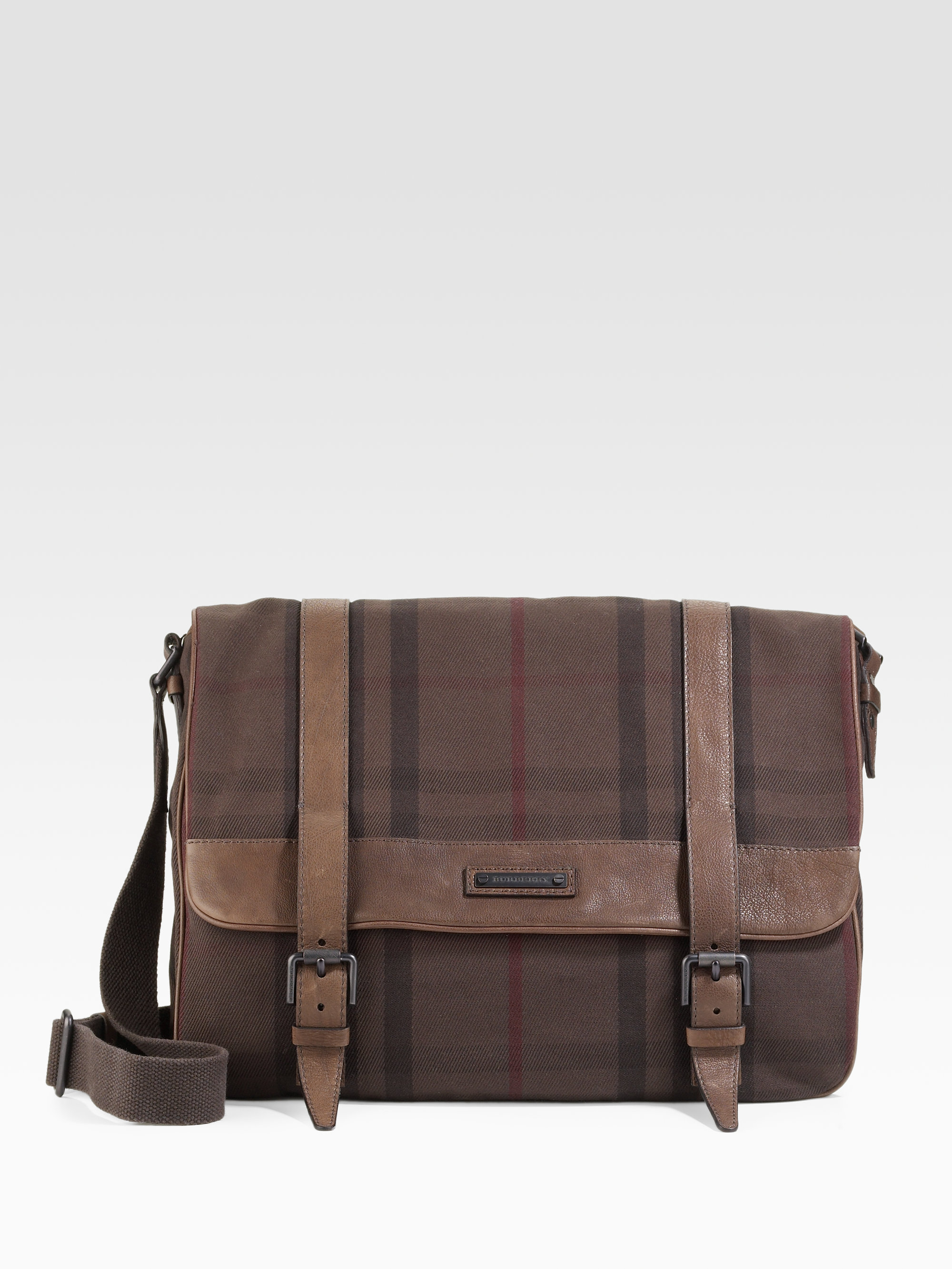 Burberry Crawford Vintagecheck Messenger Bag in Chocolate (Brown) for