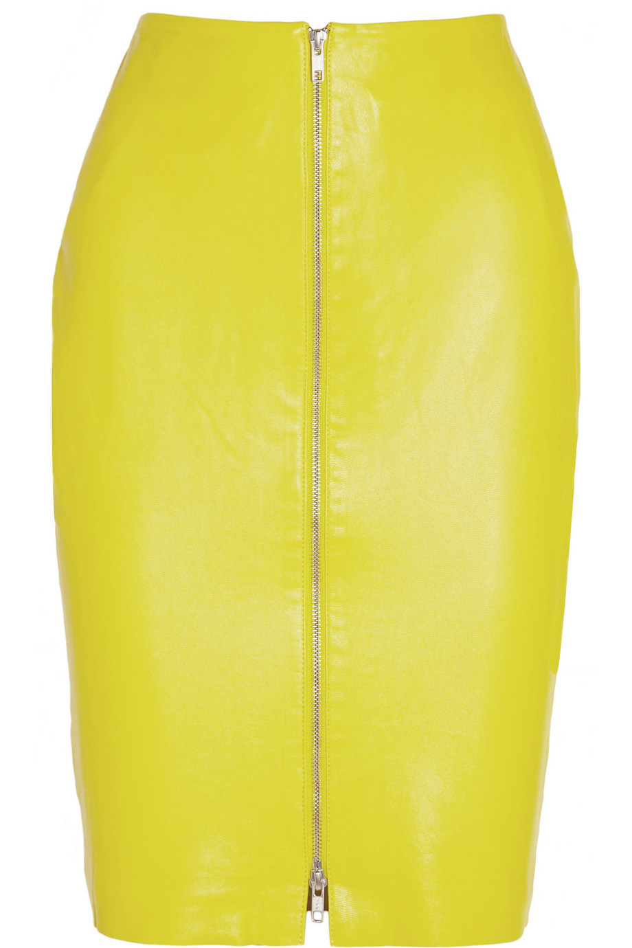 Lyst - By Malene Birger Eldiuna Leather Pencil Skirt in Yellow