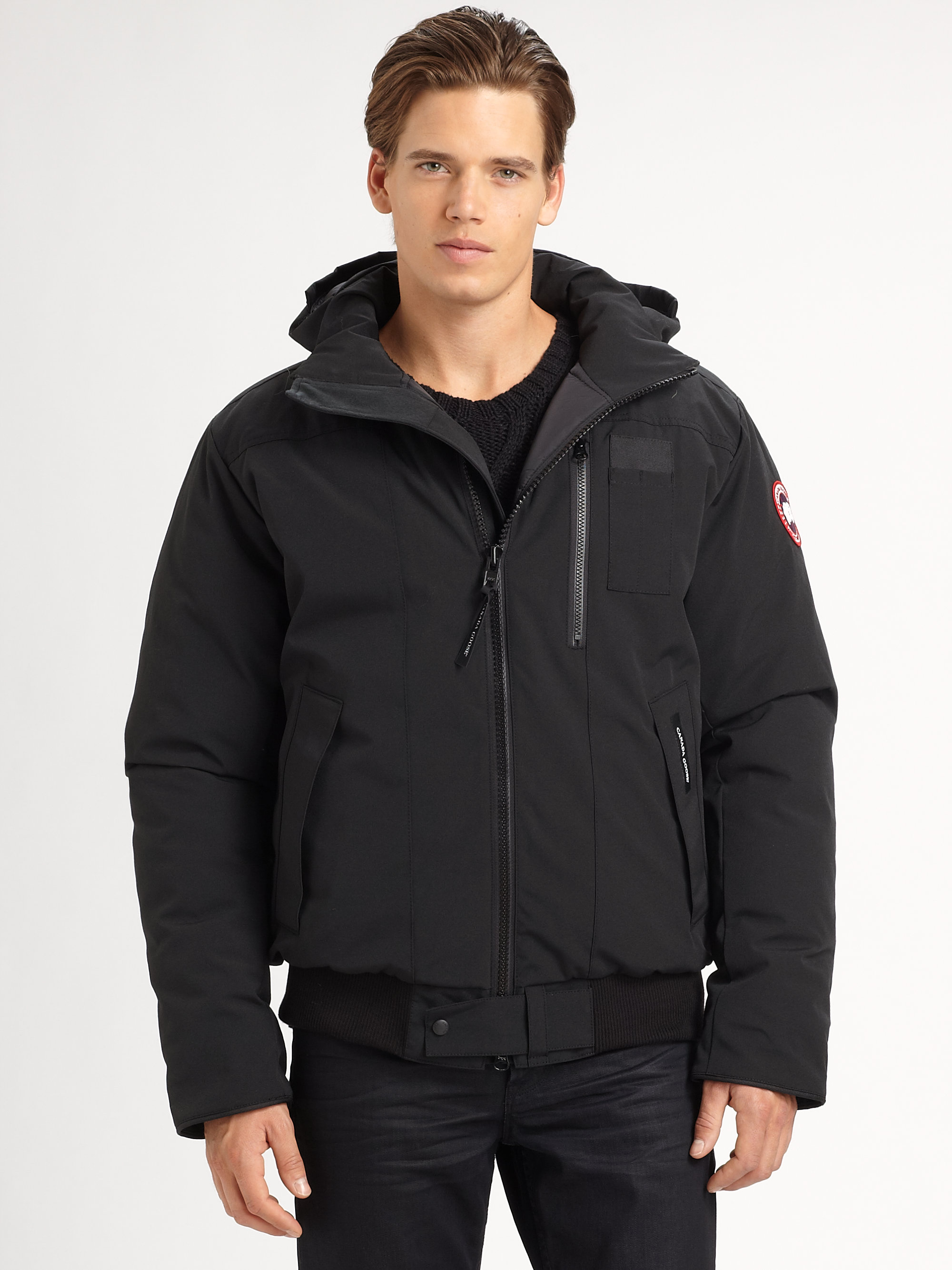 Canada goose Borden Bomber Jacket in Black for Men | Lyst