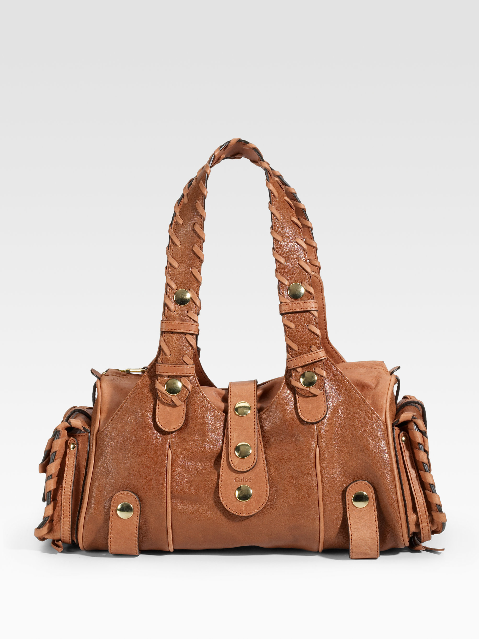Chlo Silverado Leather Shoulder Bag in Brown (chocolate) | Lyst