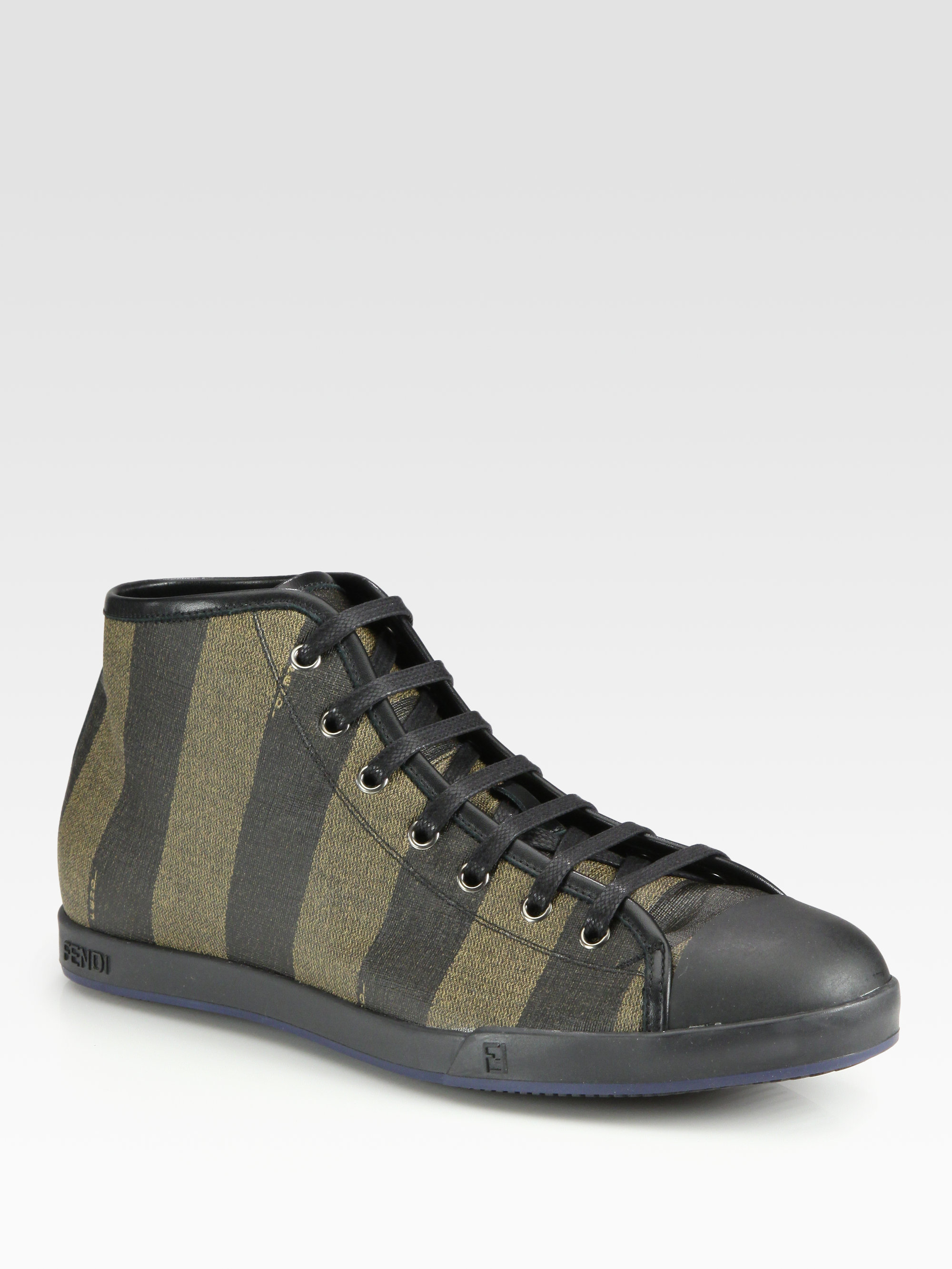 mens fendi high top sneakers fendi ace pequin sneakers in black for lyst mens fendi high top sneakers fendi ace pequin sneakers in black for lyst