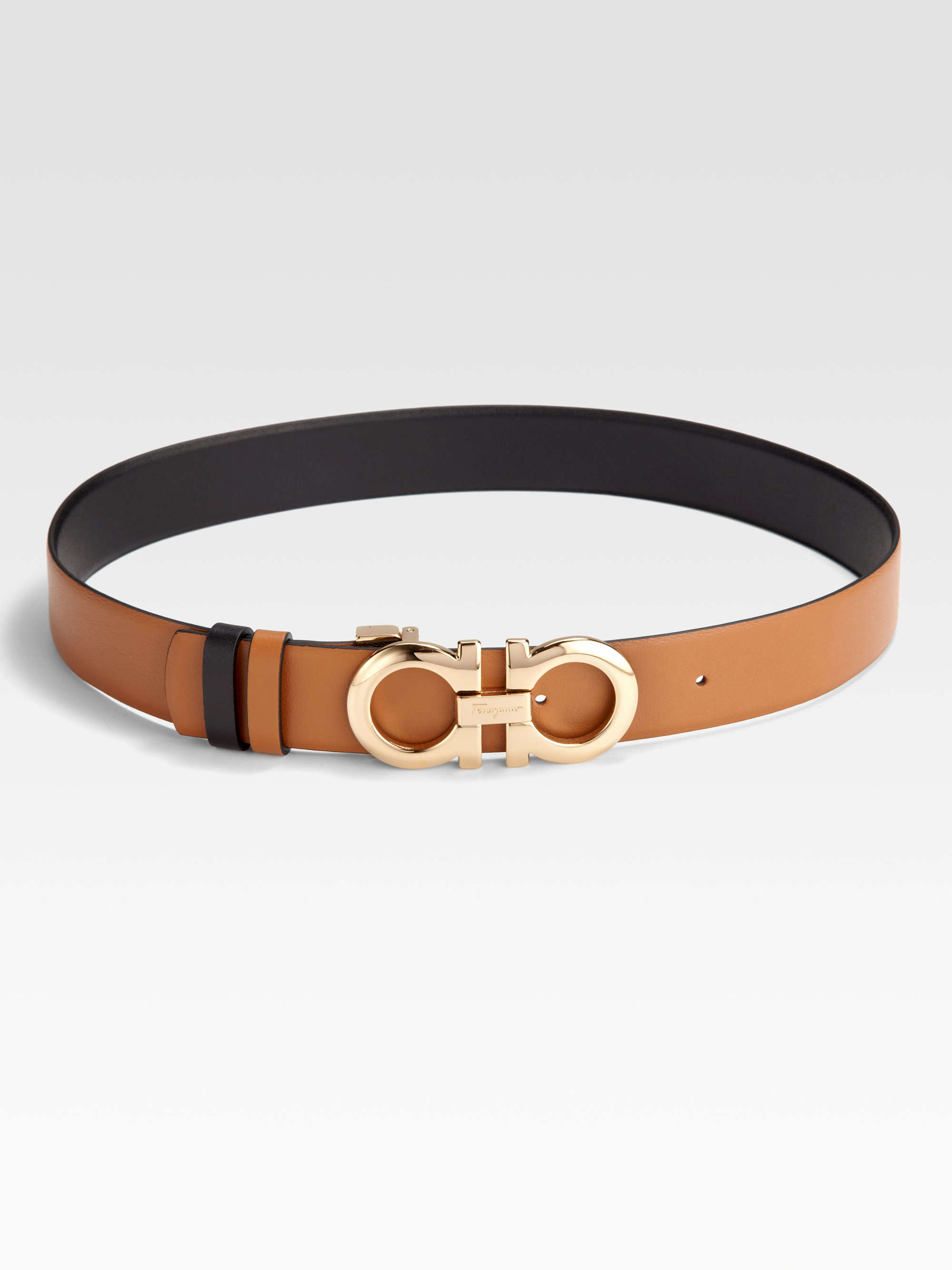 tan ferragamo belt