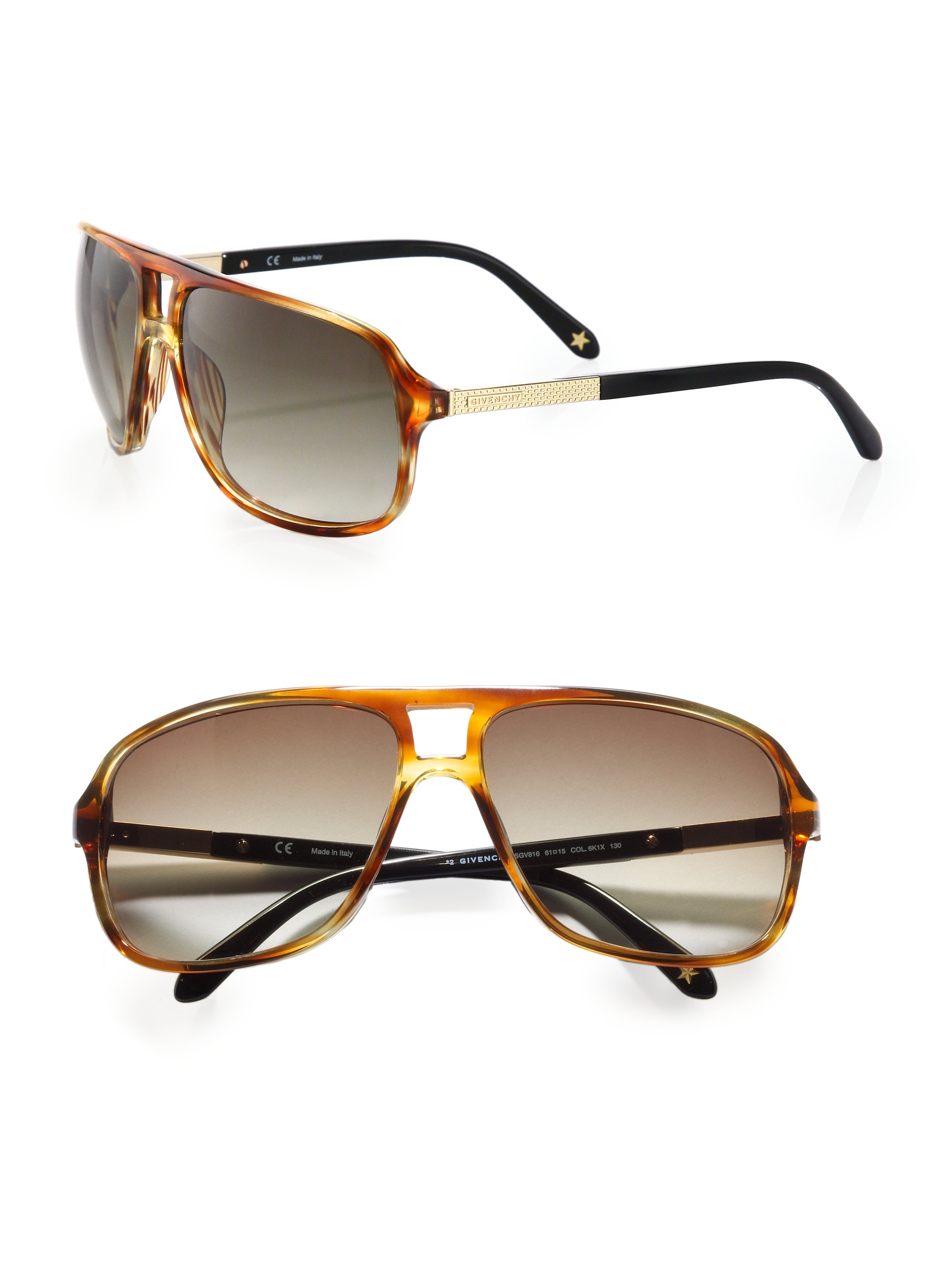 Lyst Givenchy Navigator Wrap Sunglasses in Brown for Men