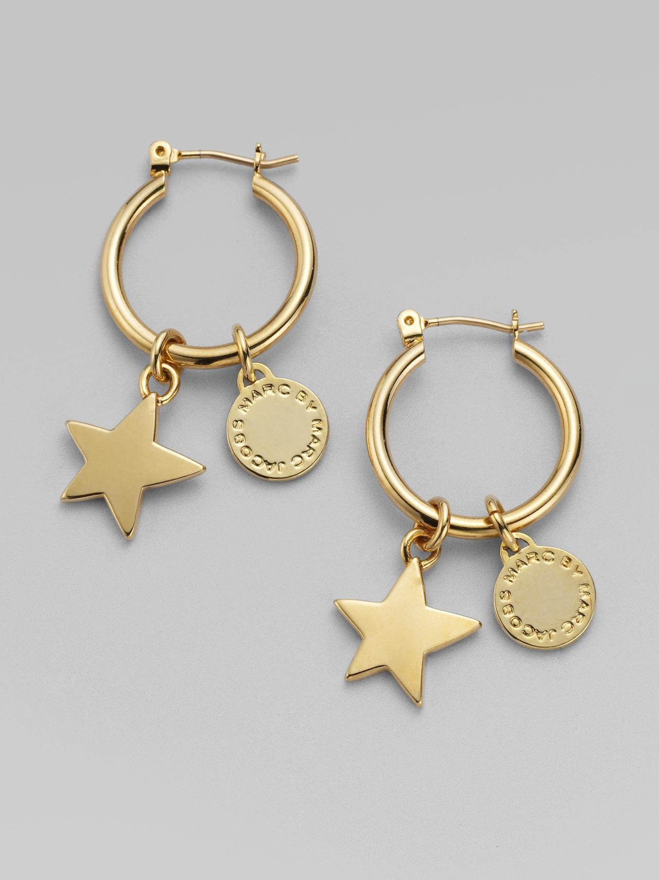Lyst Marc By Jacobs Friends Star Hoop Earrings In Metallic Gallery