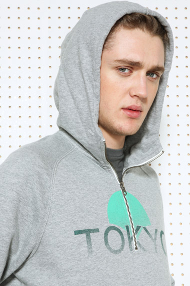 Nike Grey Tokyo Half Zip Hoodie in Grey for Men | Lyst UK