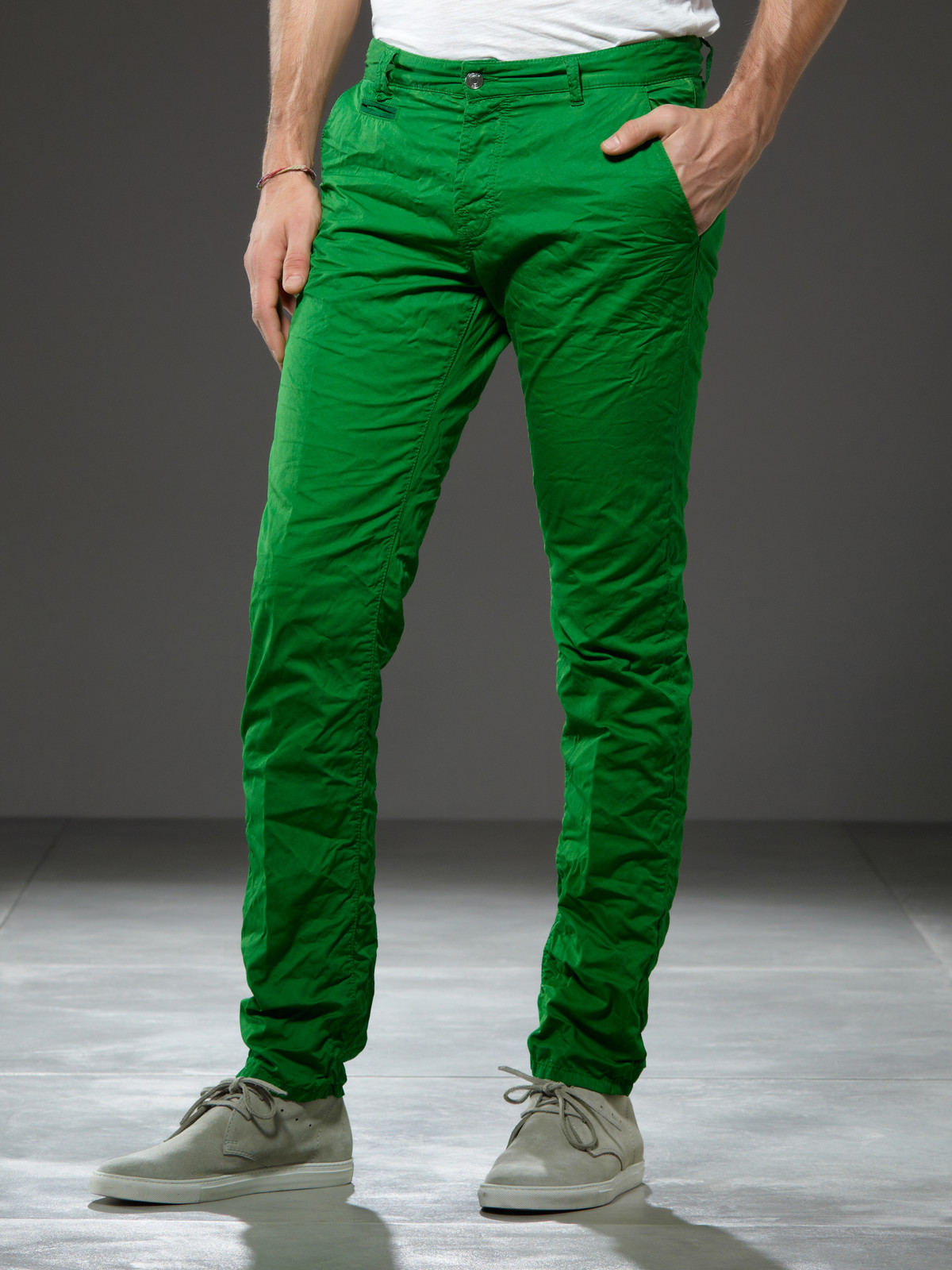 Patrizia Pepe Chinos Trousers in Green for Men (green coast) | Lyst