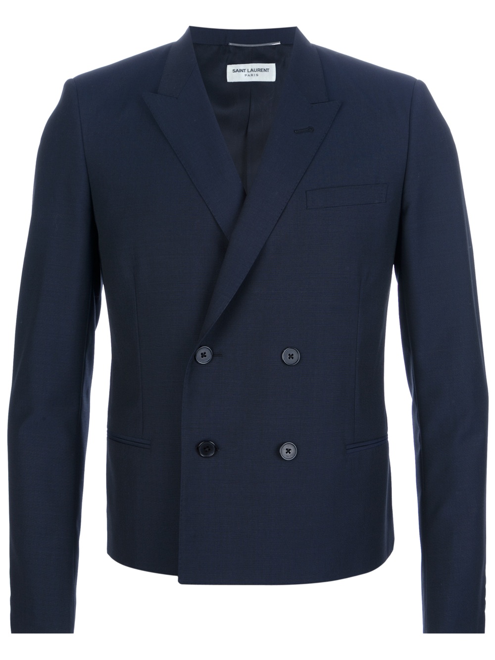 Saint Laurent Double Breasted Blazer in Blue for Men (navy) | Lyst