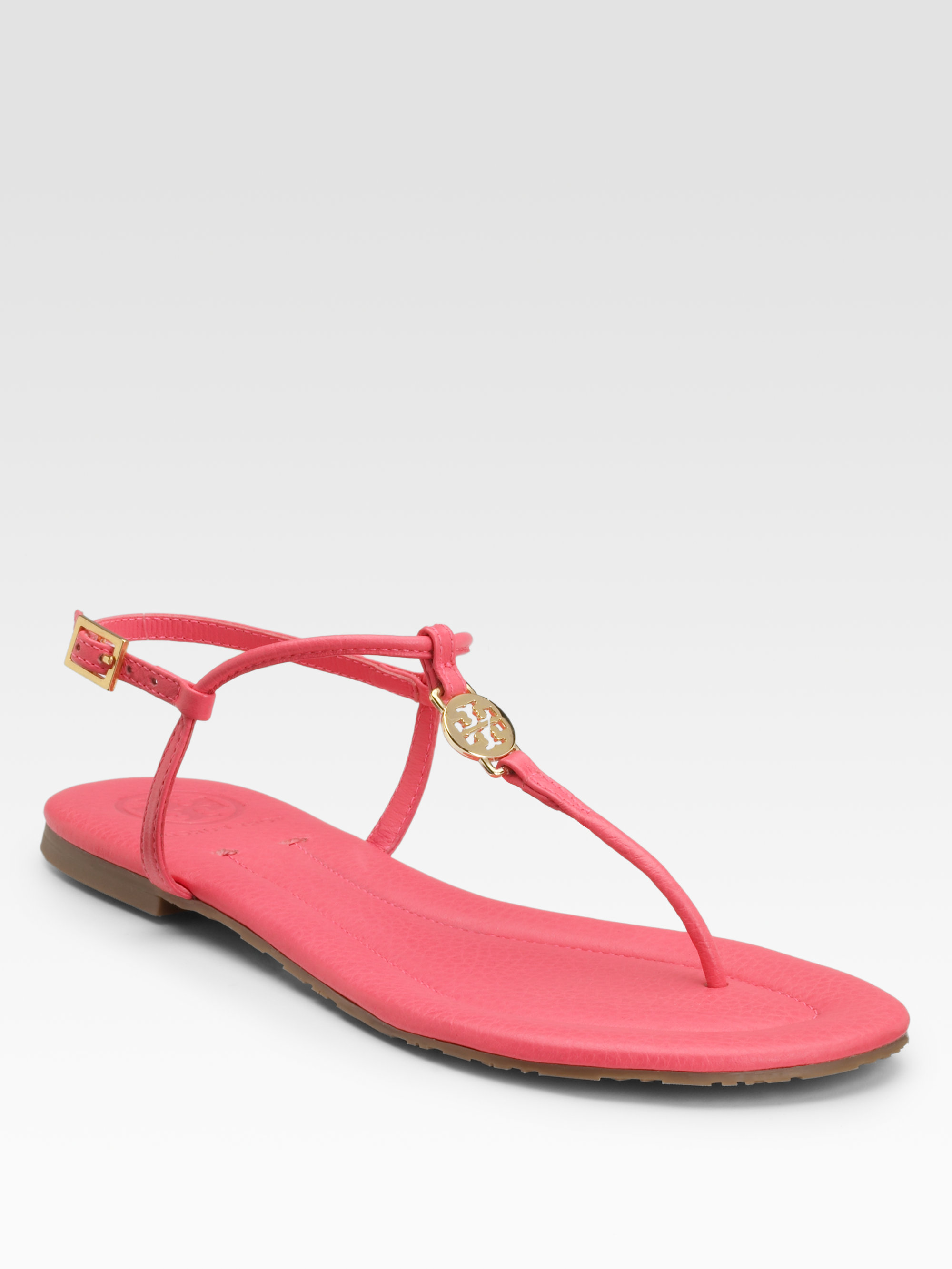 Tory Burch Emmy Thong Sandals in Turquoise (Pink) - Lyst
