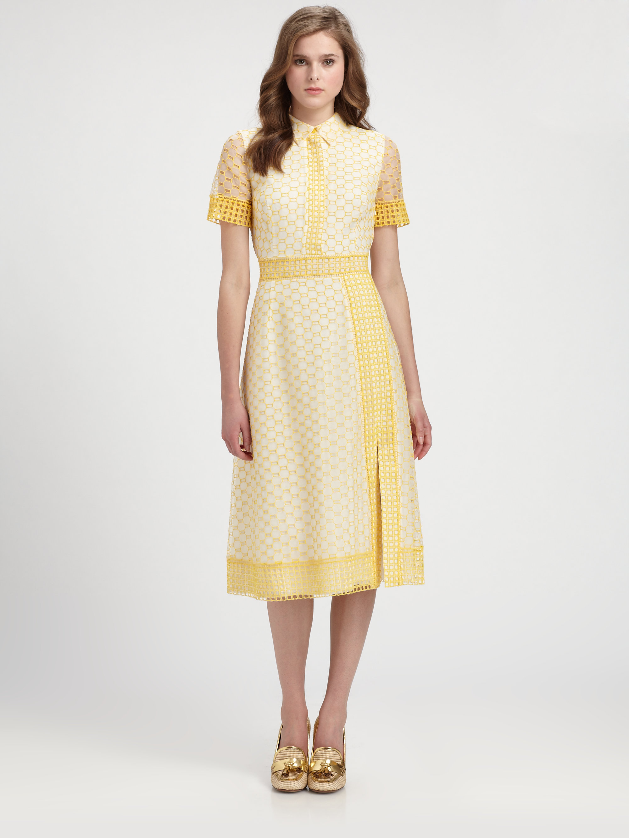 tory burch yellow dress